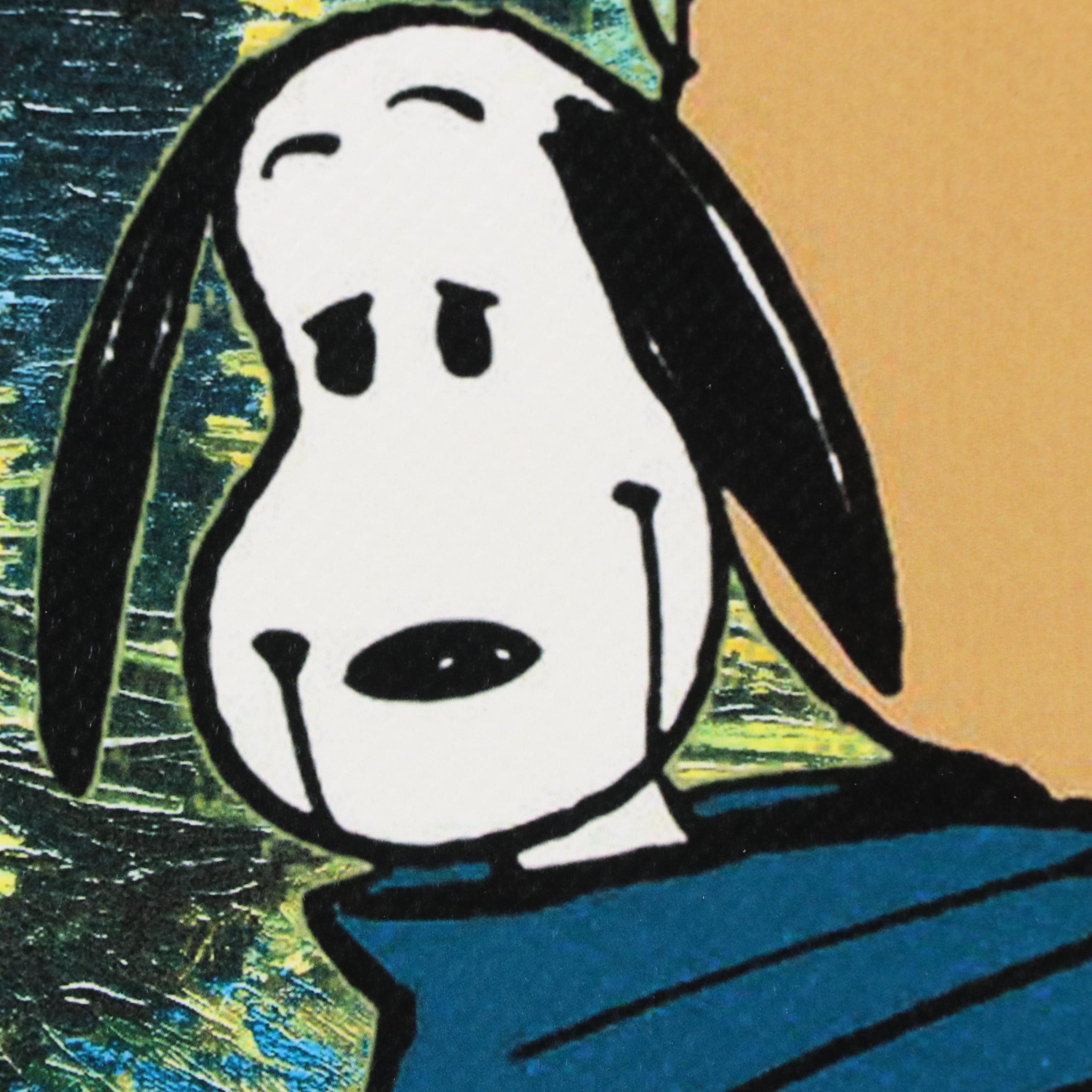 Death NYC Graphic Digital Print Featuring Snoopy and Charlie Brown, 21st Century