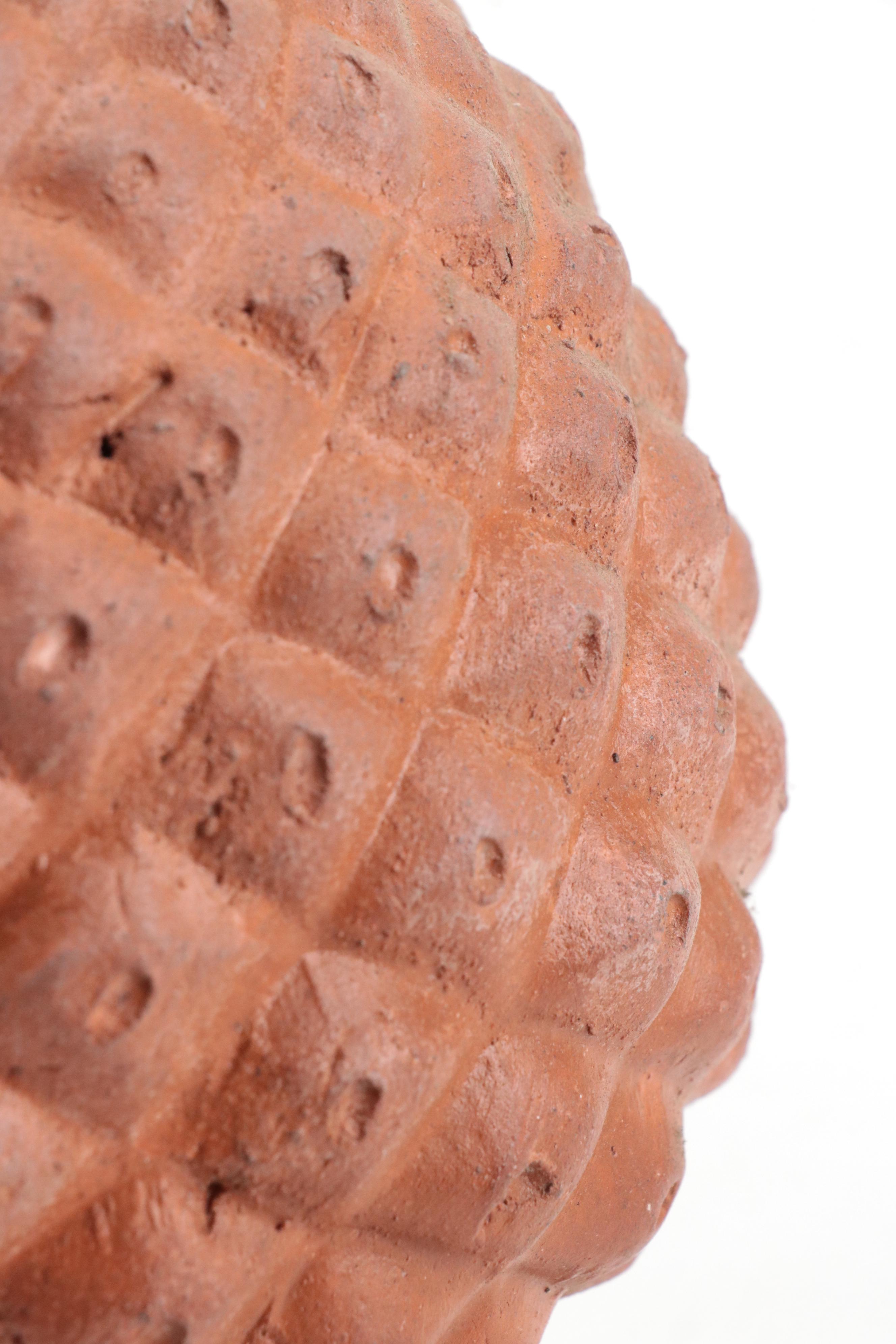 Italian Terracotta Pinecone Finials