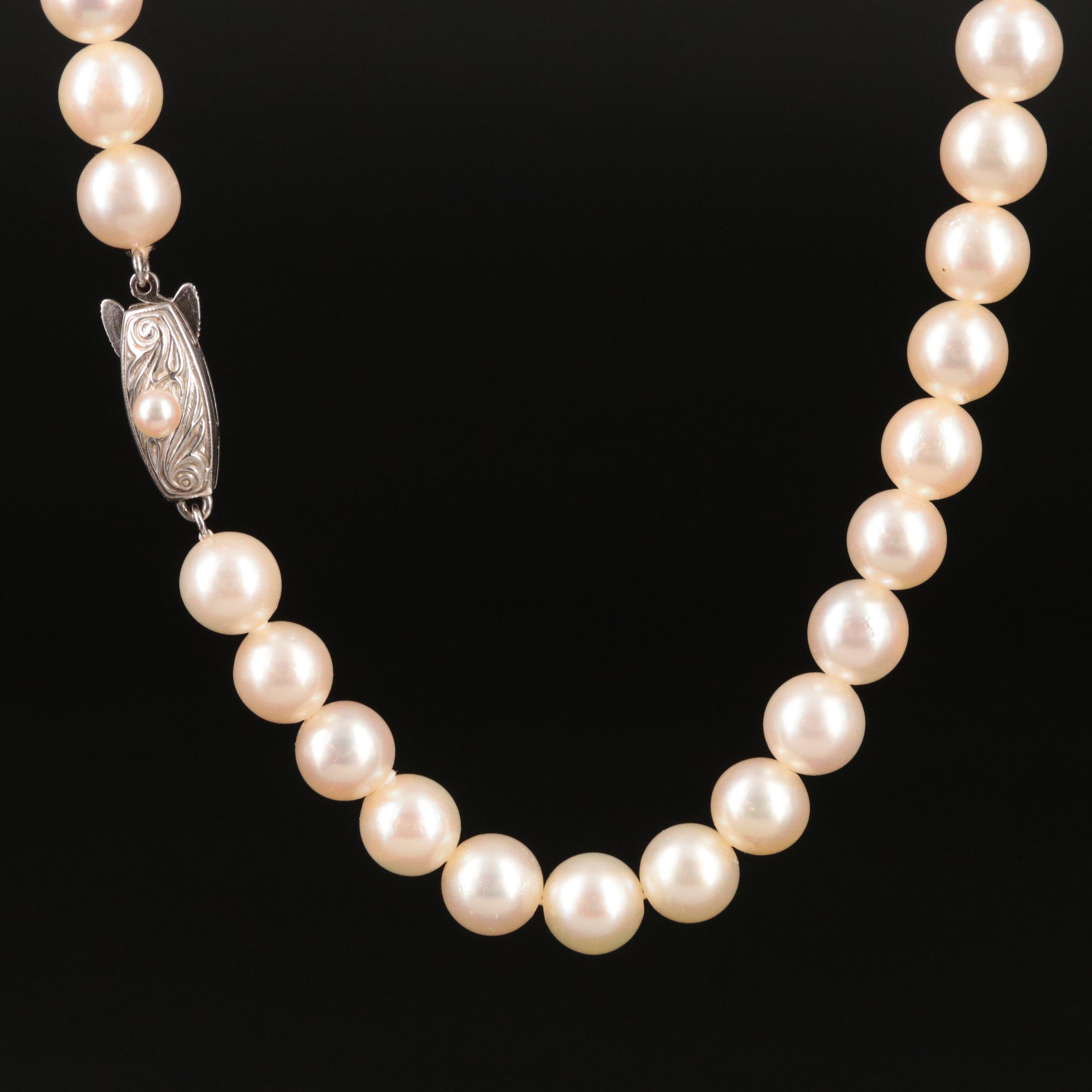 Tasaki Pearl Necklace with 14K Clasp