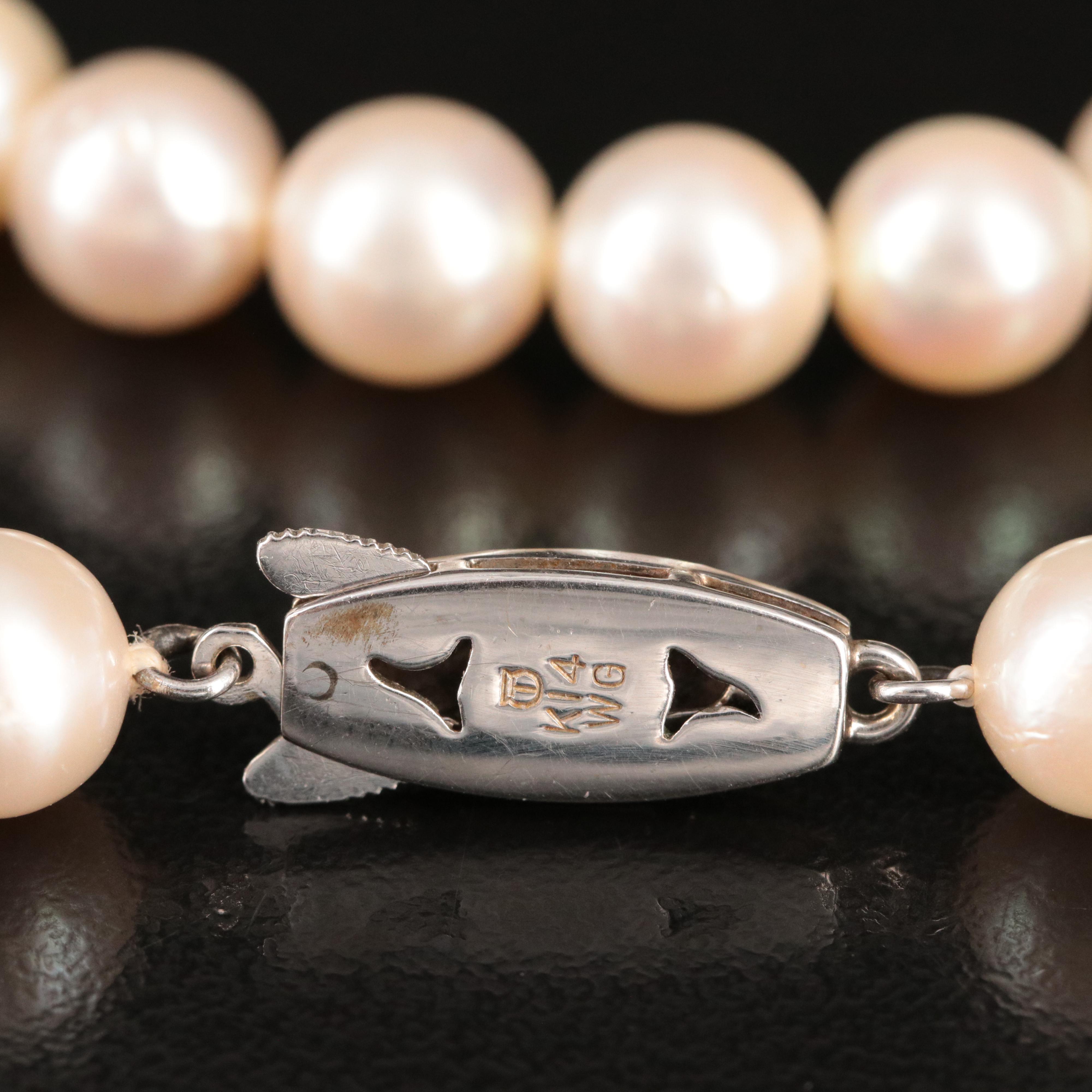 Tasaki Pearl Necklace with 14K Clasp