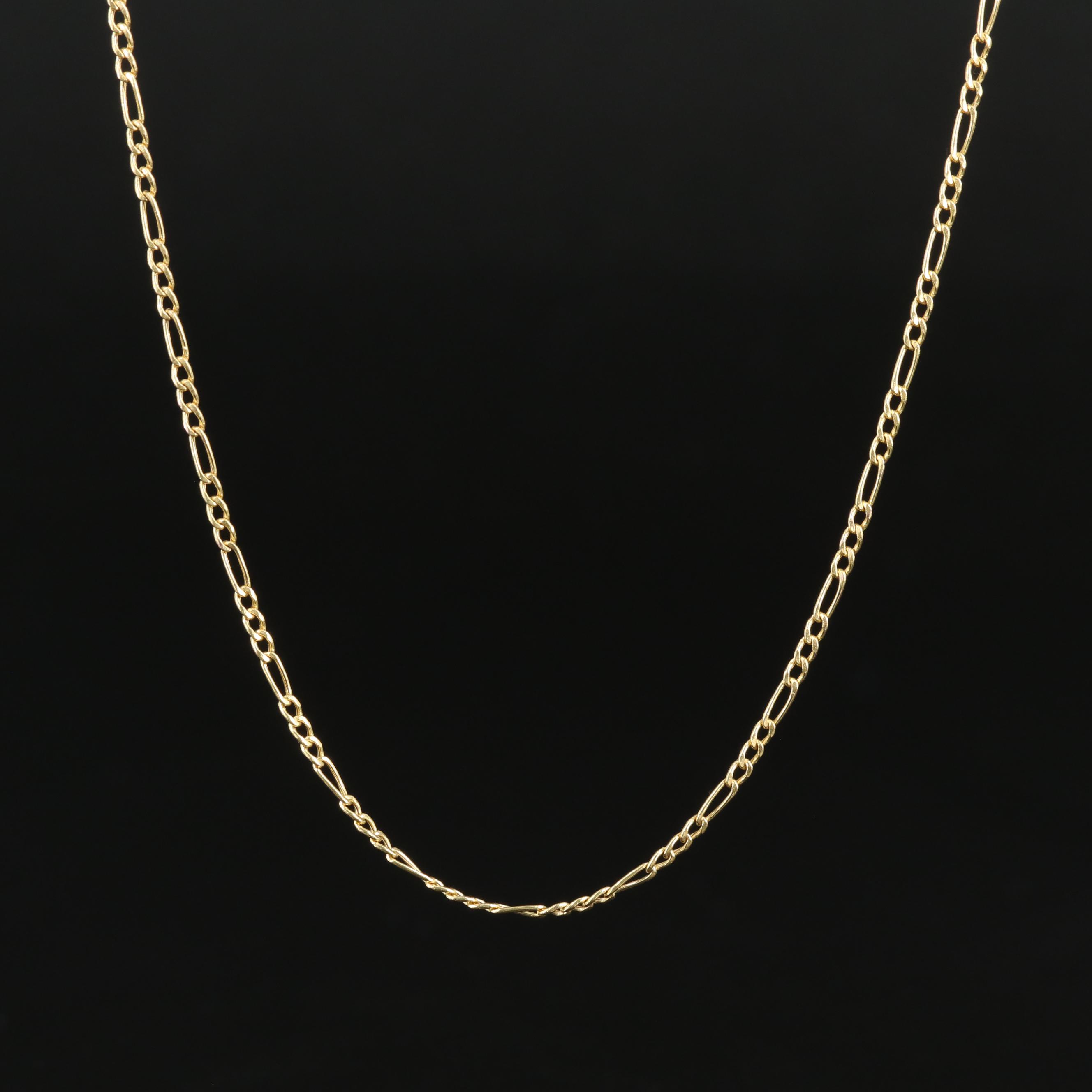 14K Figaro Chain Necklace