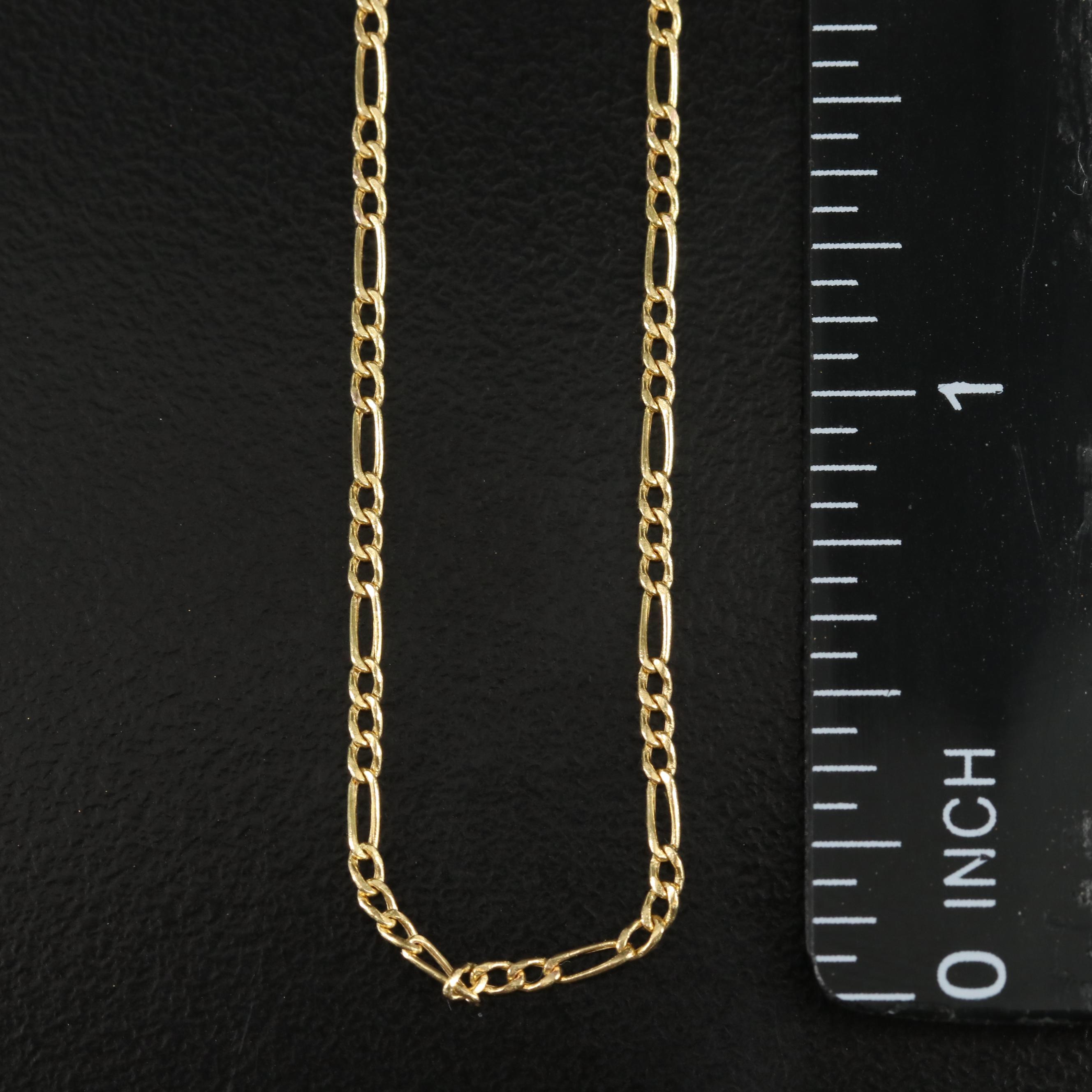 14K Figaro Chain Necklace