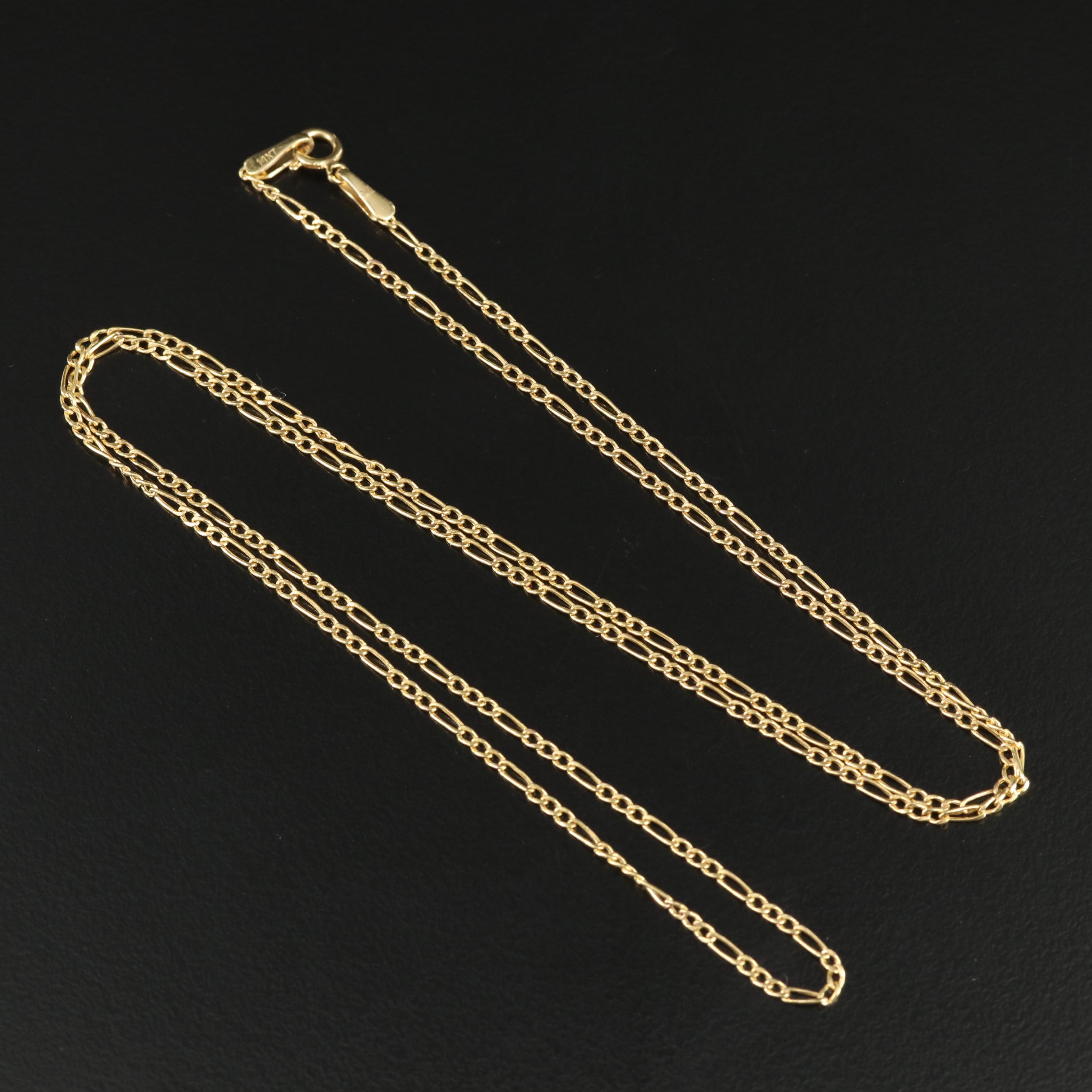 14K Figaro Chain Necklace