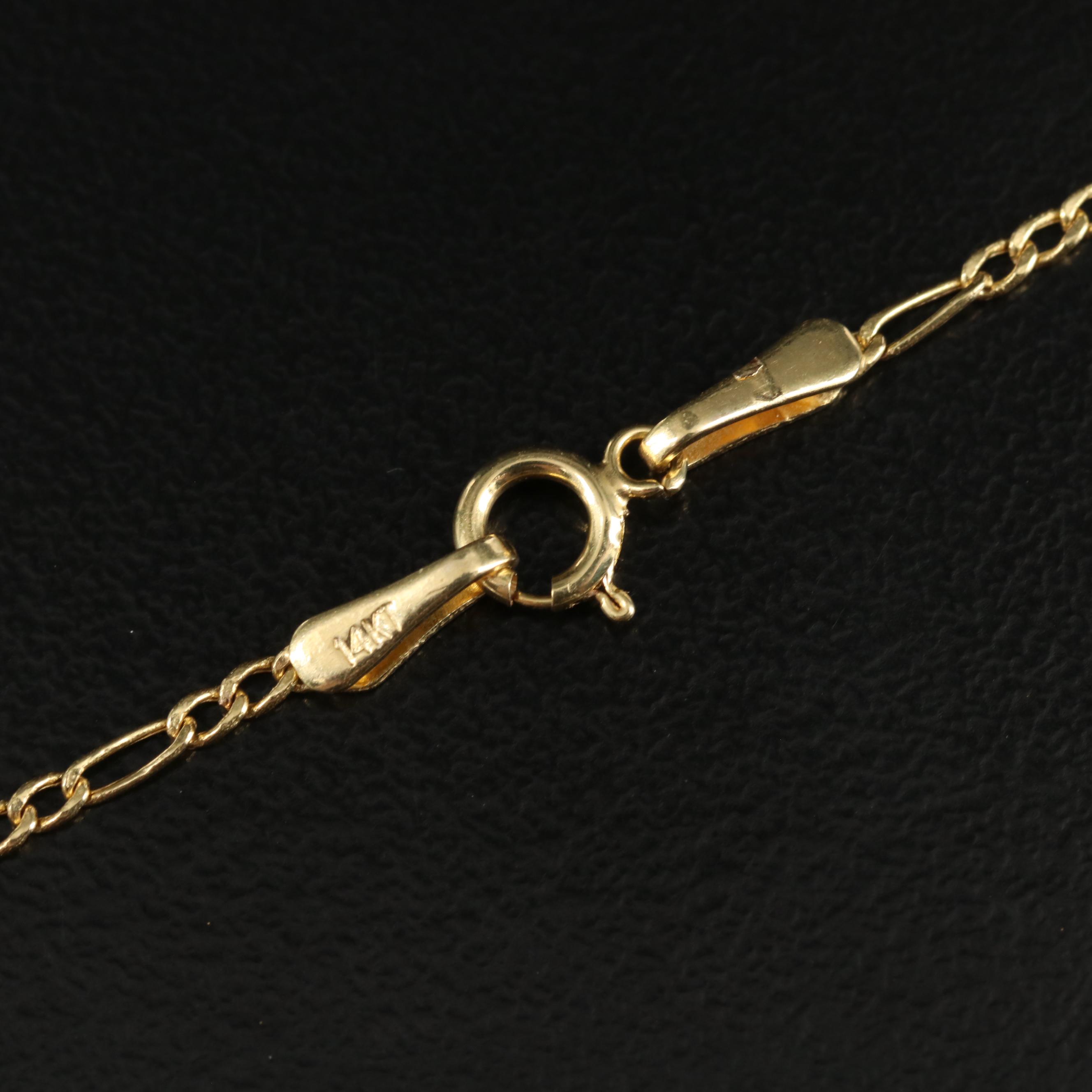 14K Figaro Chain Necklace