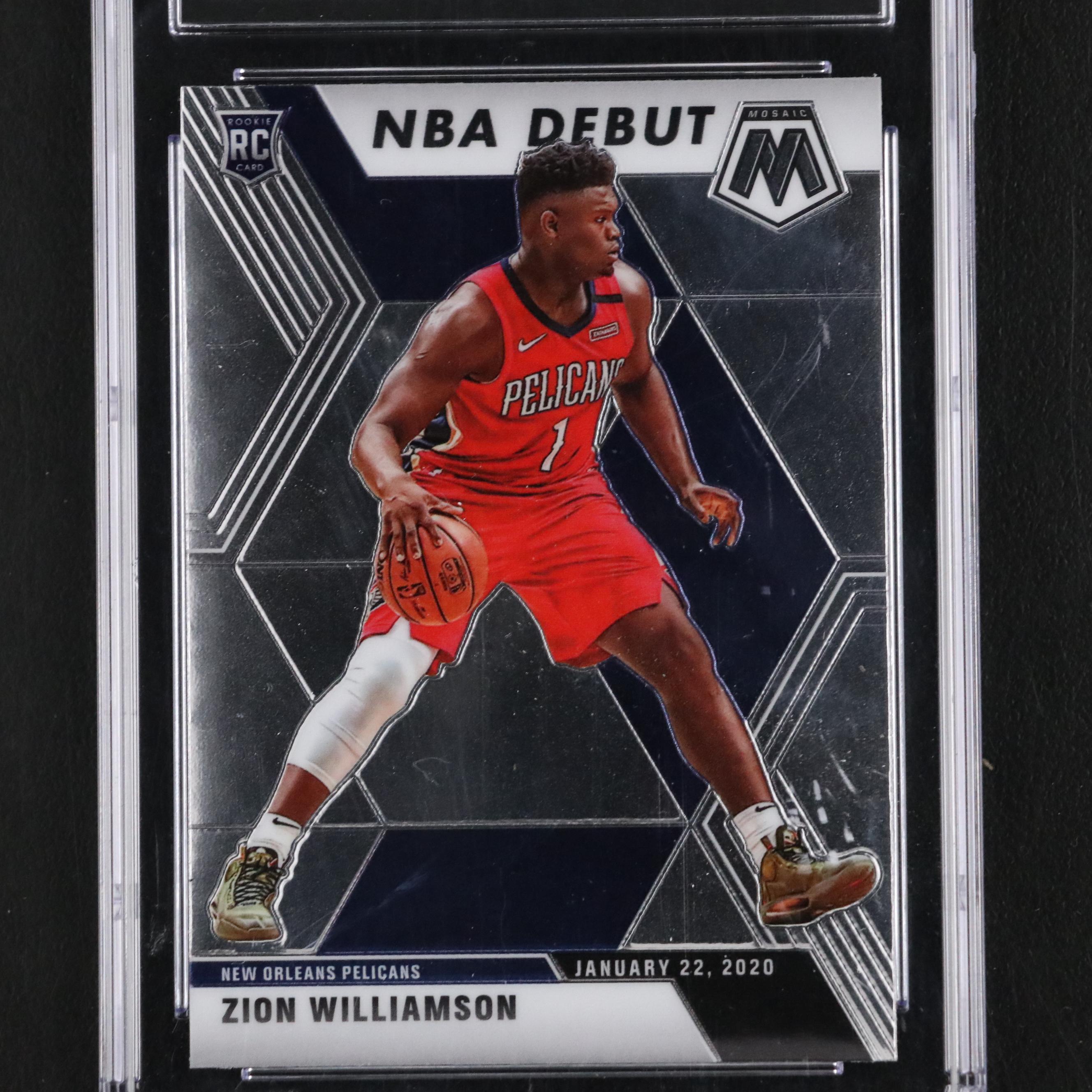 2019-20 Panini Mosaic Zion Williamson NBA Debut Rookie Card Graded CSG 8.5