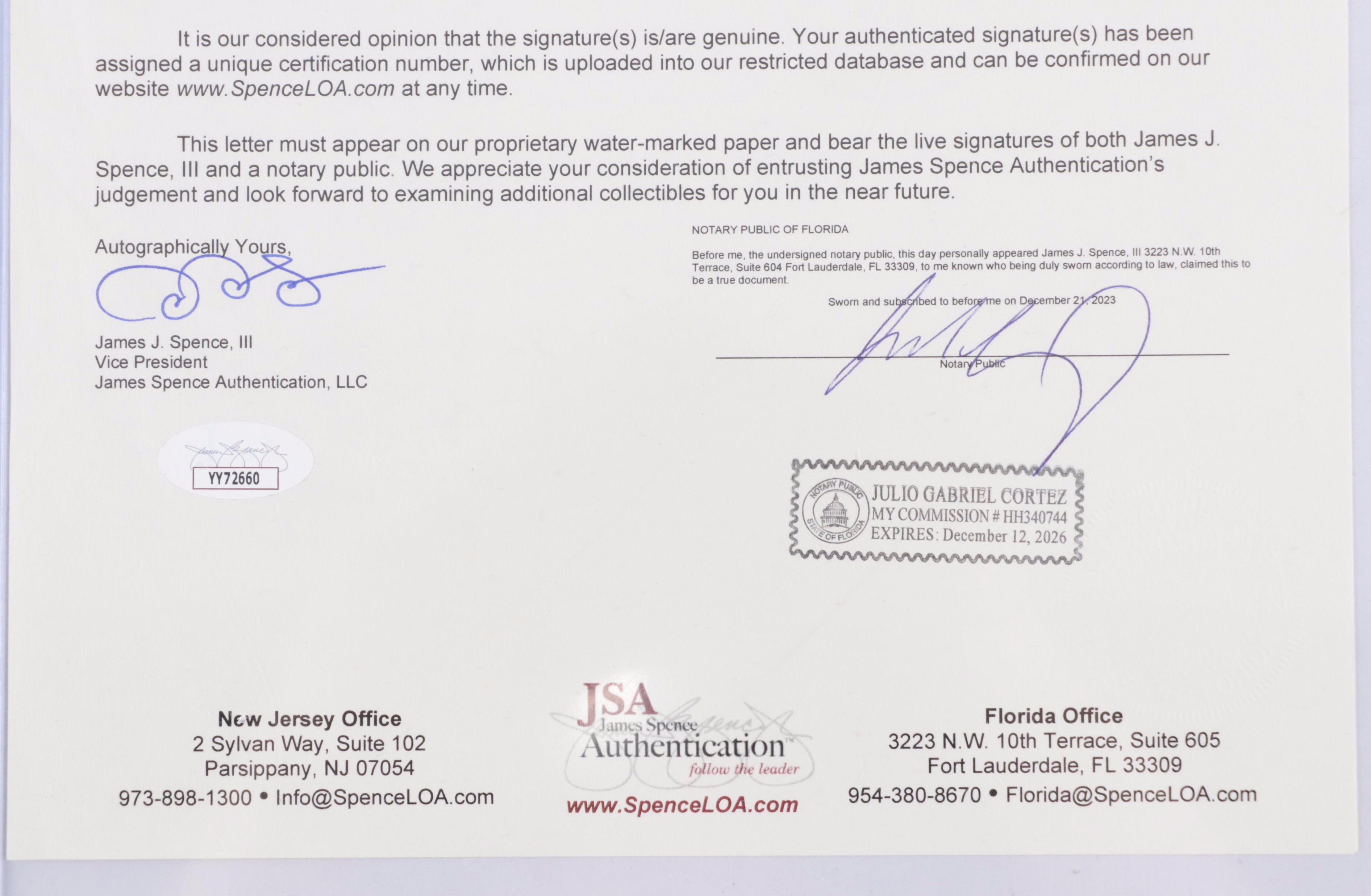 Muhammad Ali Cut Signature Boxing Card