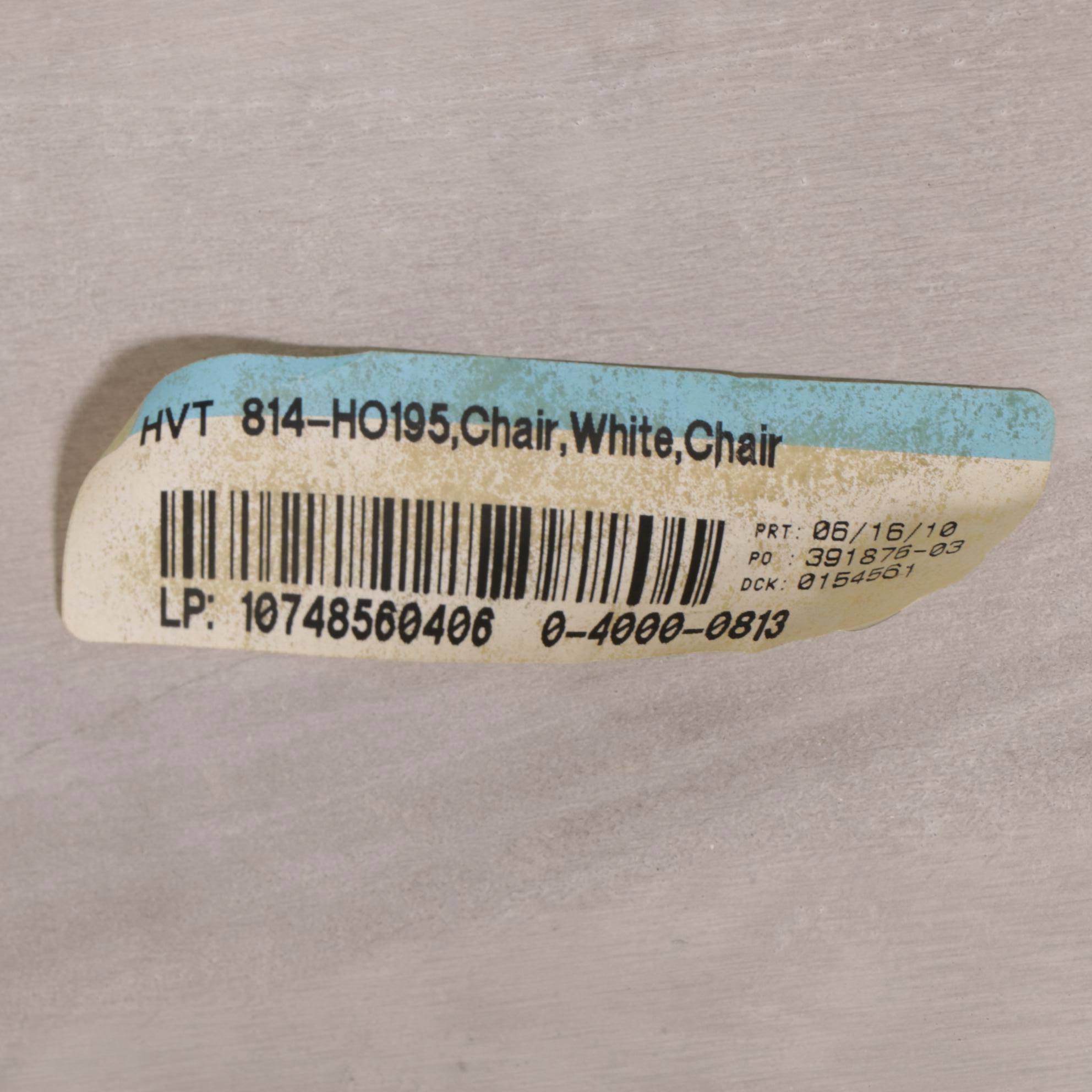 Cream Finish Wood Writing Desk with Hutch and Desk Chair