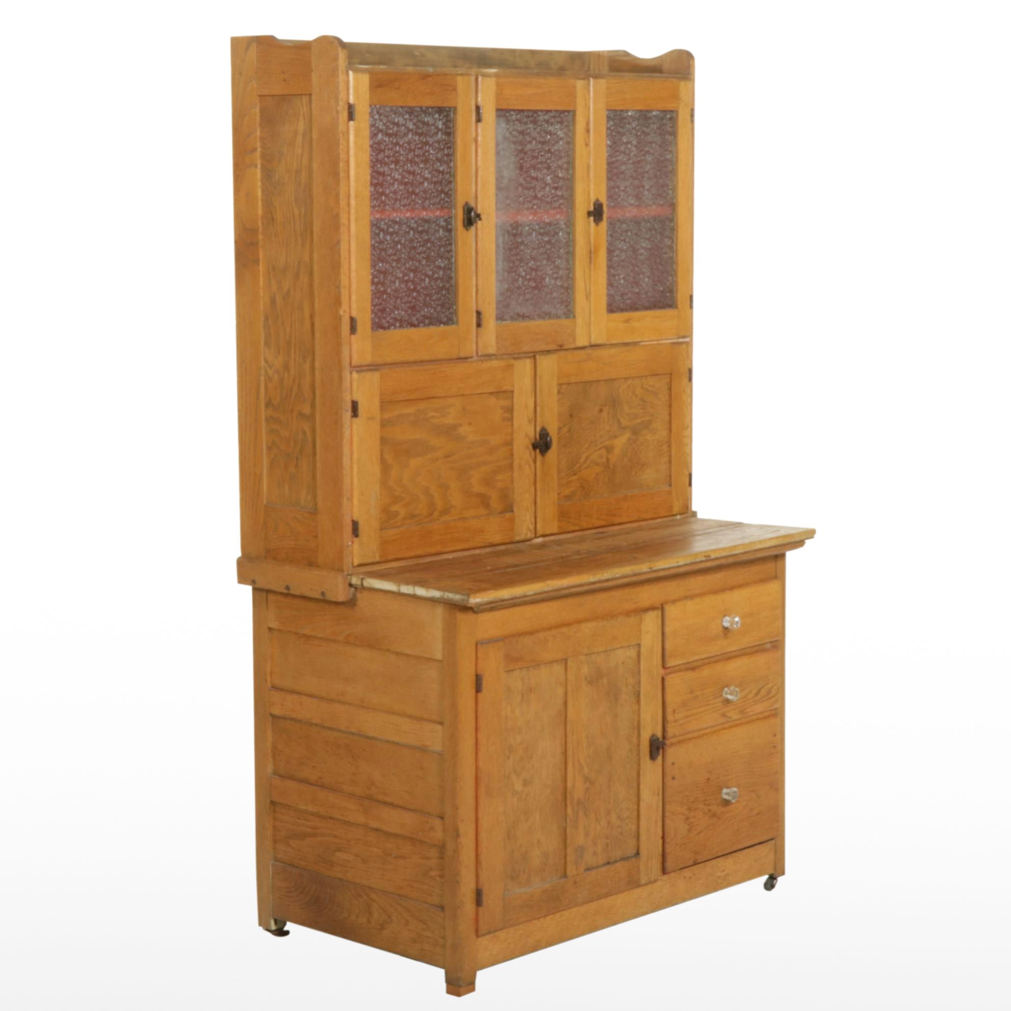 Mixed Wood Kitchen Cabinet, Early to Mid 20th Century