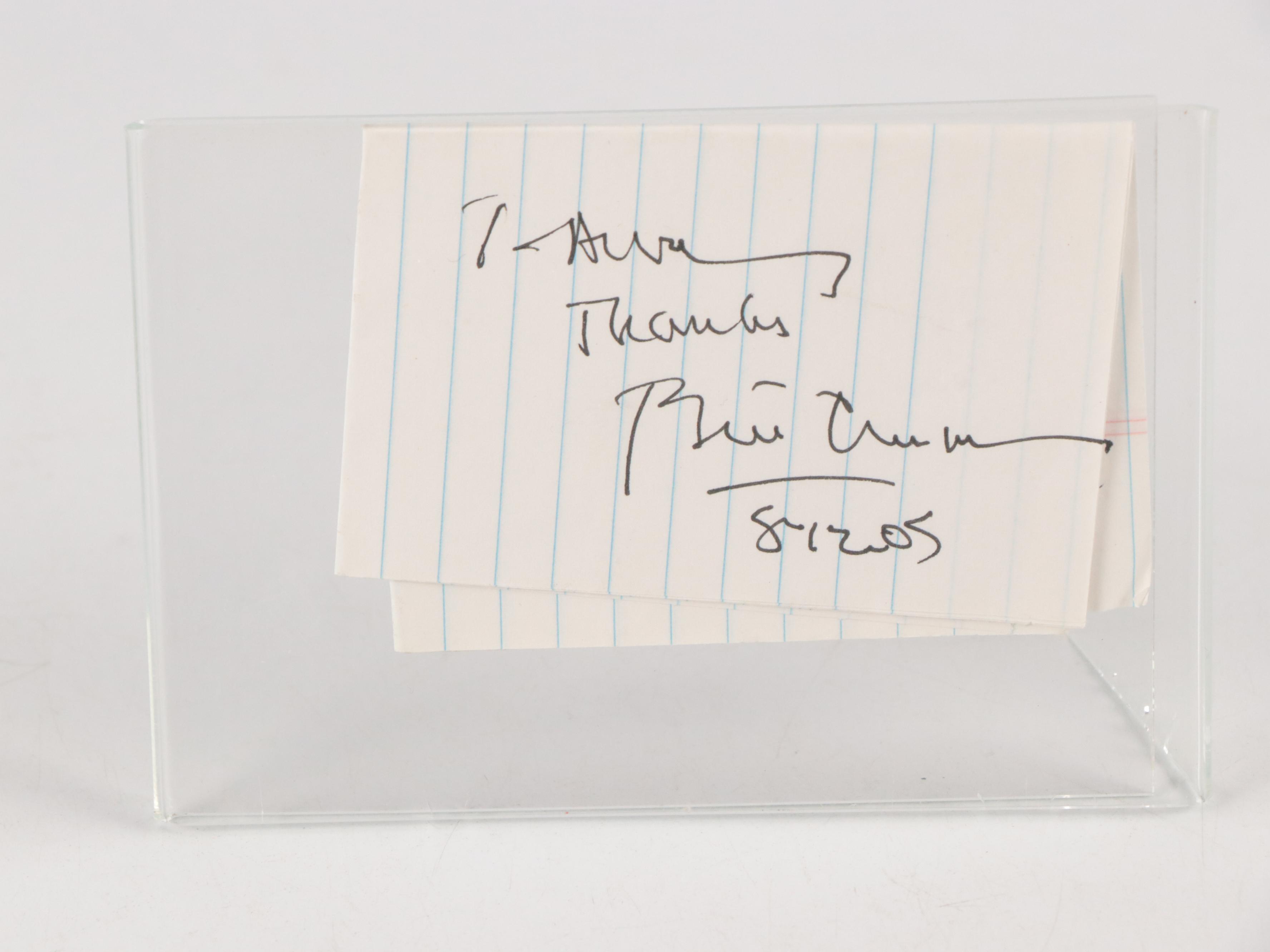 Japanese Barack Obama Posters, Signed Bill Clinton Note and More