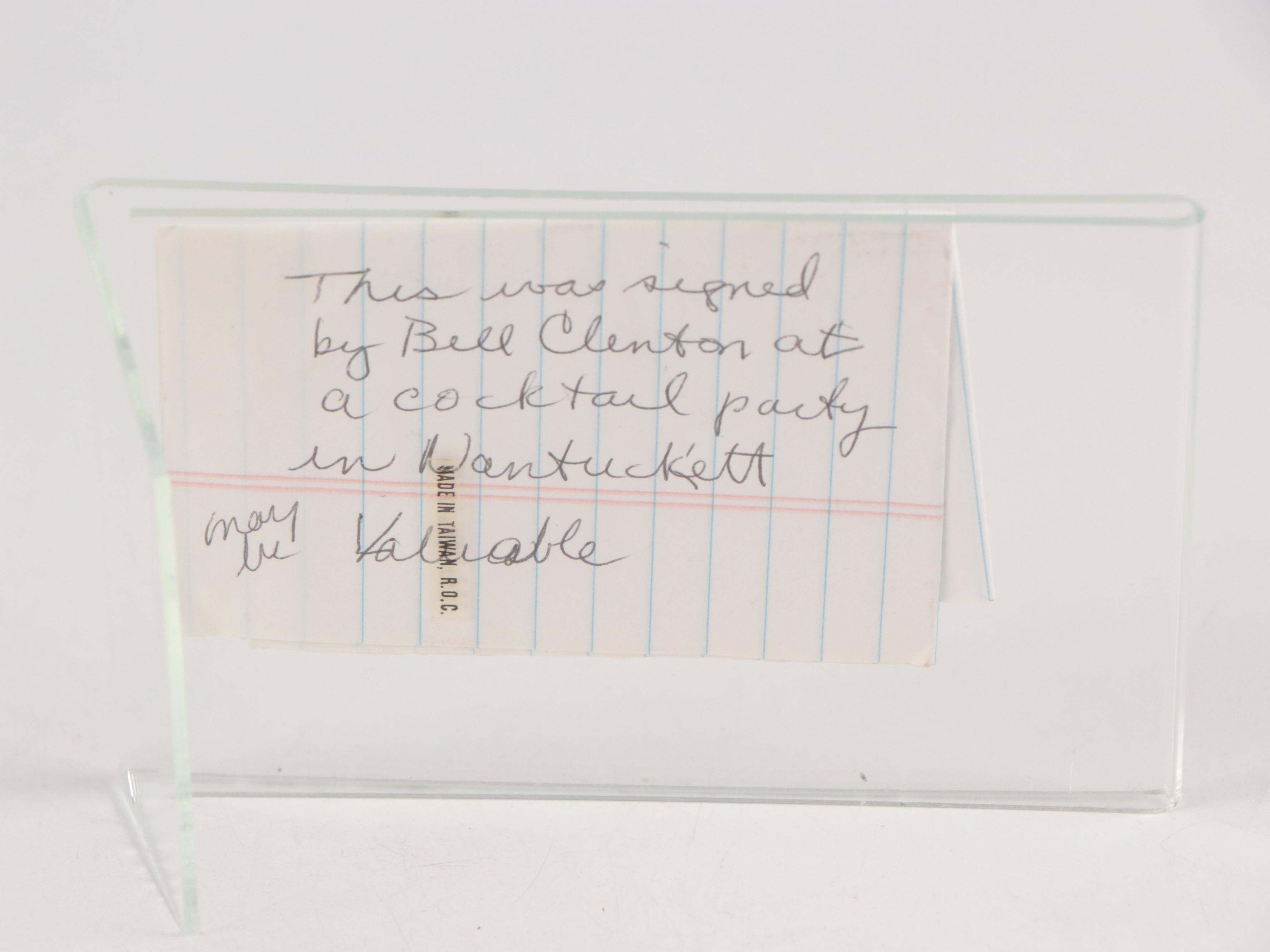 Japanese Barack Obama Posters, Signed Bill Clinton Note and More