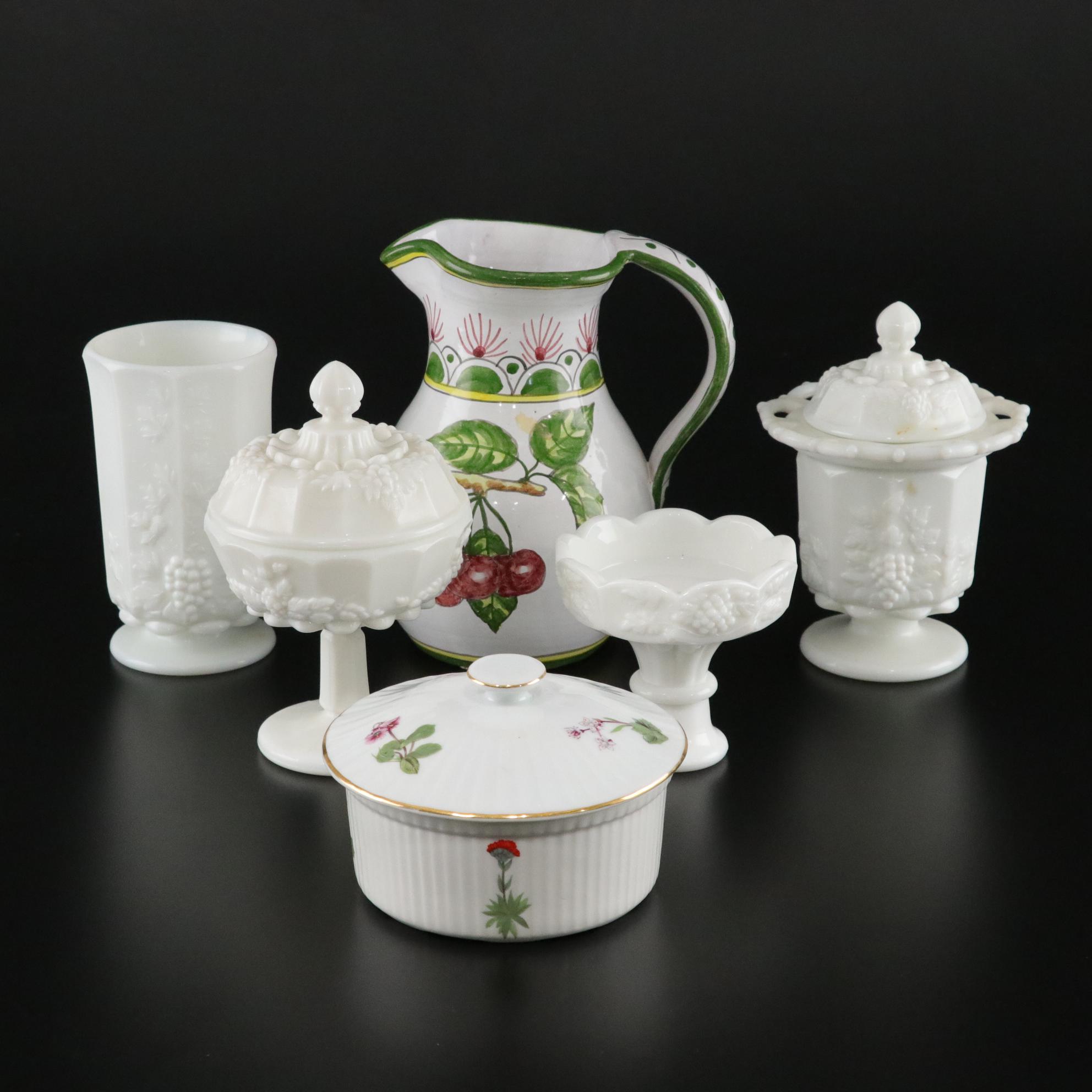 Westmoreland "Grape" Milk Glass Tableware and More