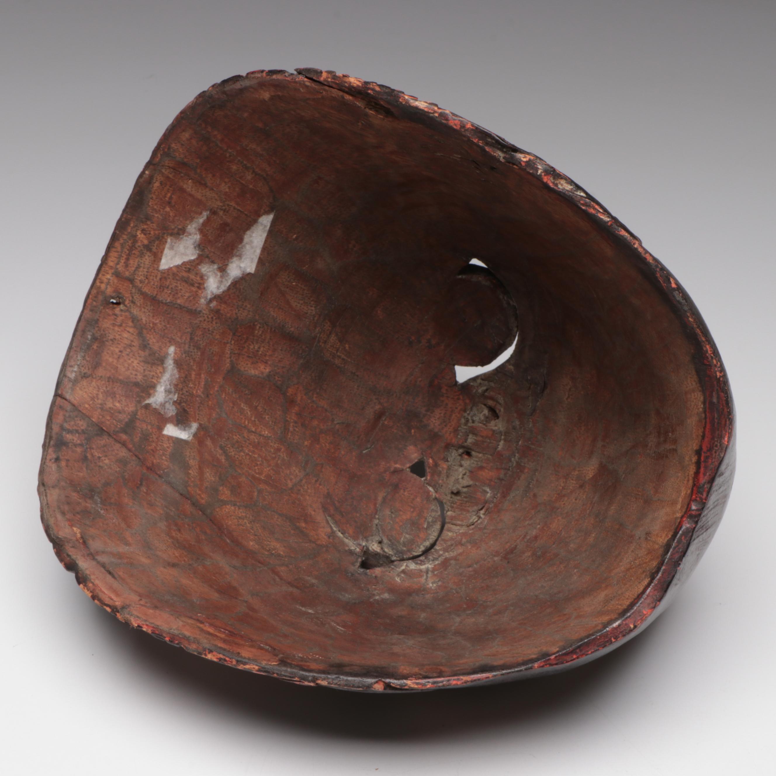 Antique Javanese Carved and Polychromed Wood Topeng Dance Mask