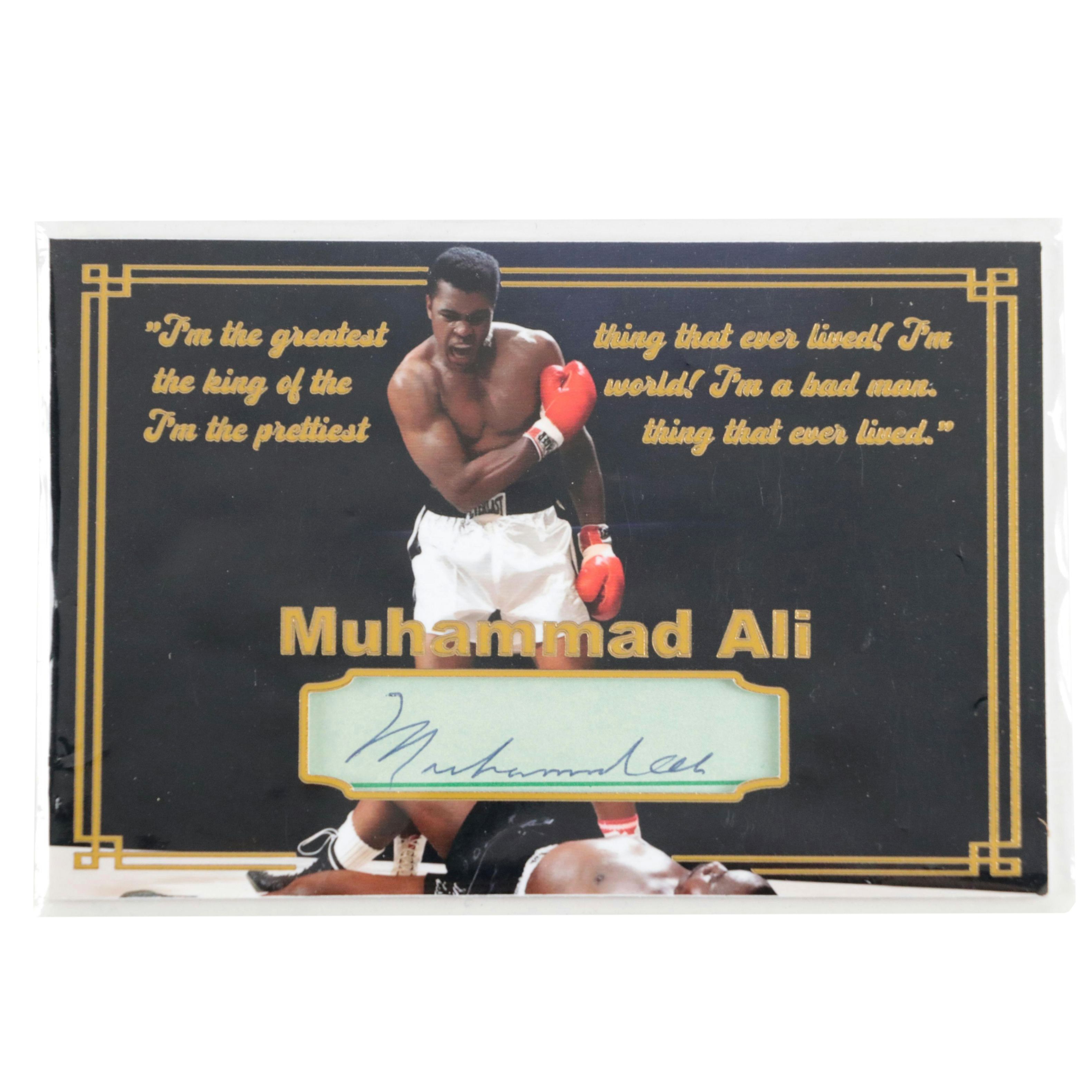 Muhammad Ali Cut Signature Boxing Card