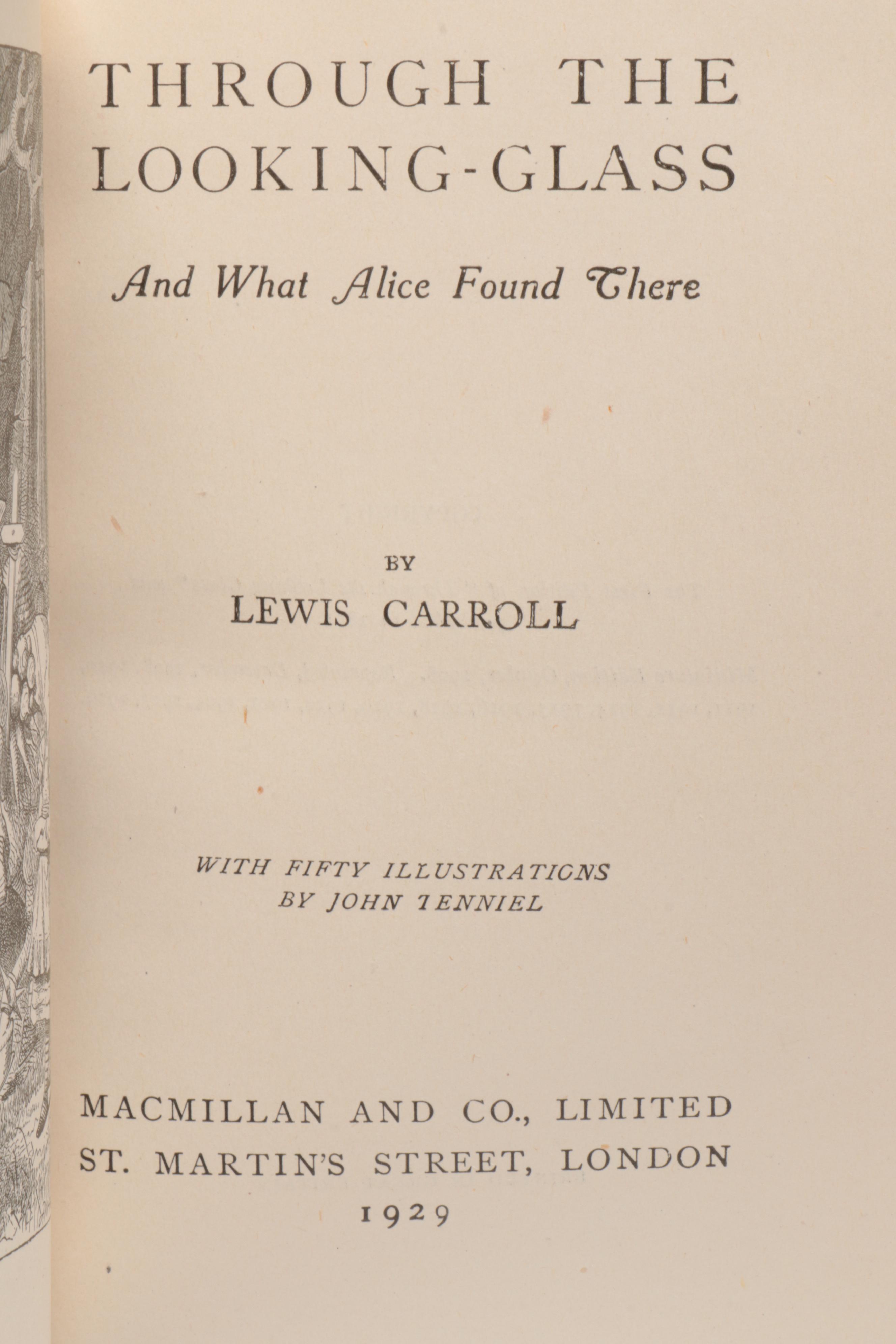 "Alice in Wonderland" and "Through the Looking-Glass" by Lewis Carroll, 1929