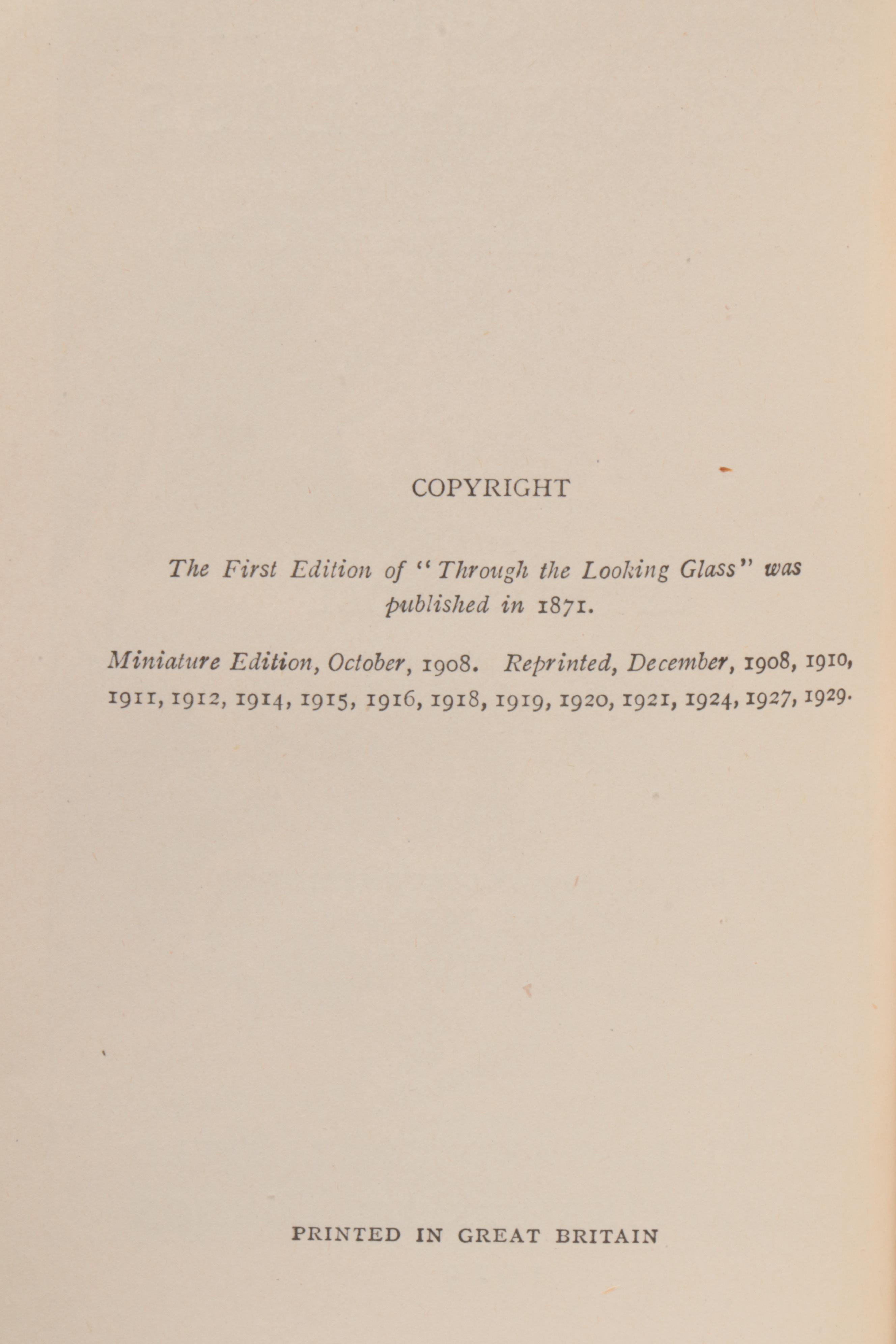 "Alice in Wonderland" and "Through the Looking-Glass" by Lewis Carroll, 1929