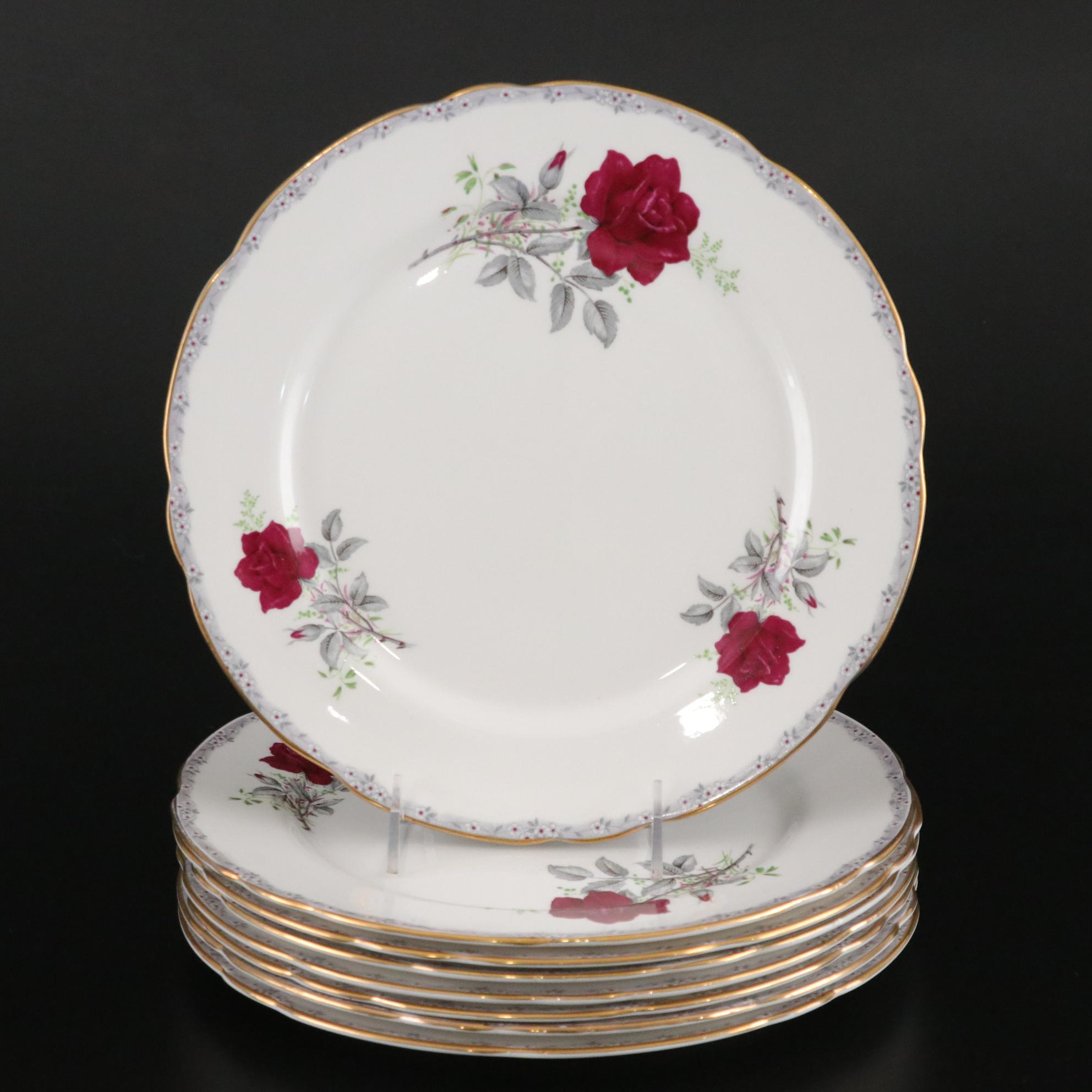 "Roses to Remember" Bone China Gilt Dinnerware by Royal Stafford