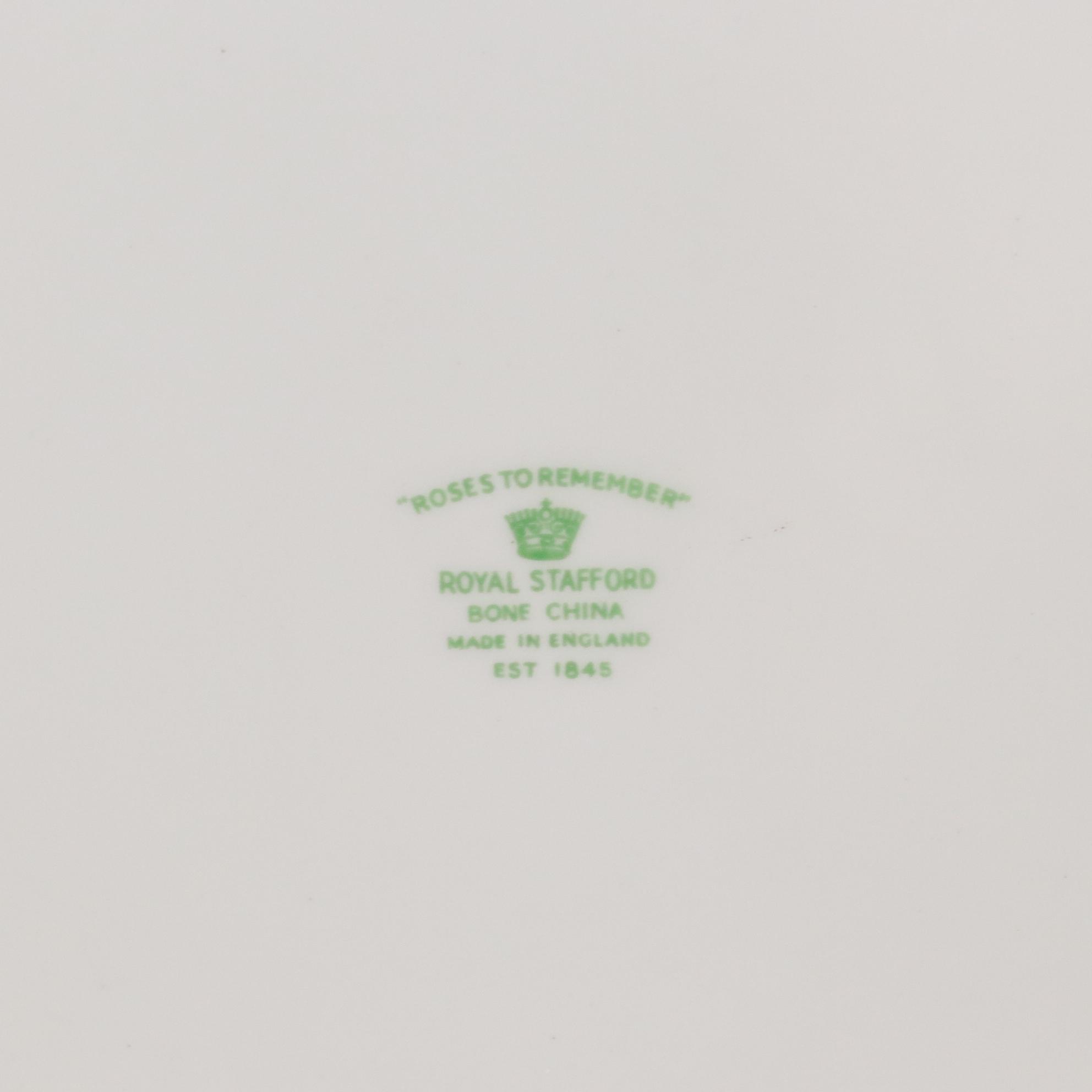 "Roses to Remember" Bone China Gilt Dinnerware by Royal Stafford