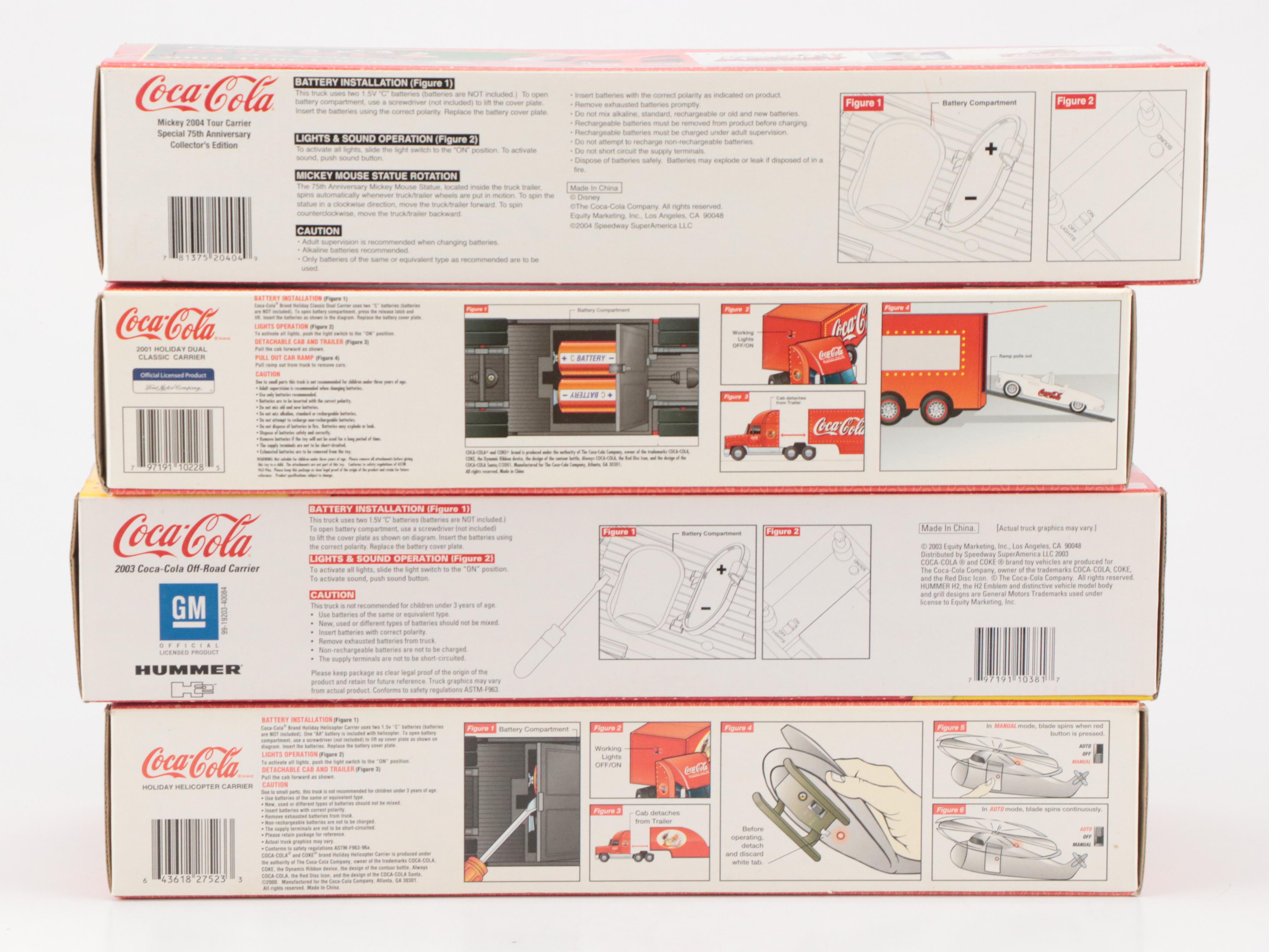 Coca-Cola "2001 Holiday Dual Classic Carrier" and More Toy Cars