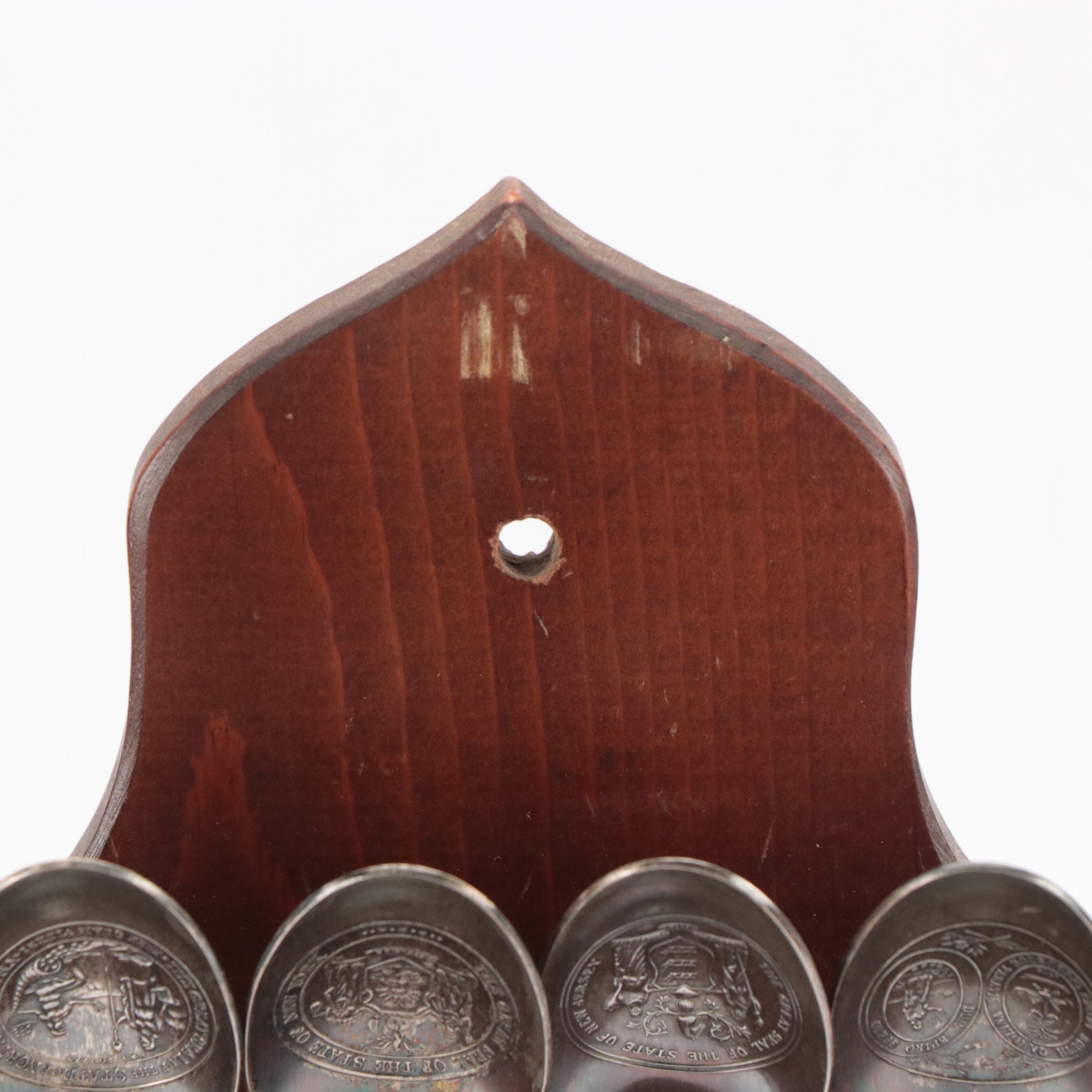 International Silver "13 Colonies Bicentennial" Silver Plate Spoons, 1976