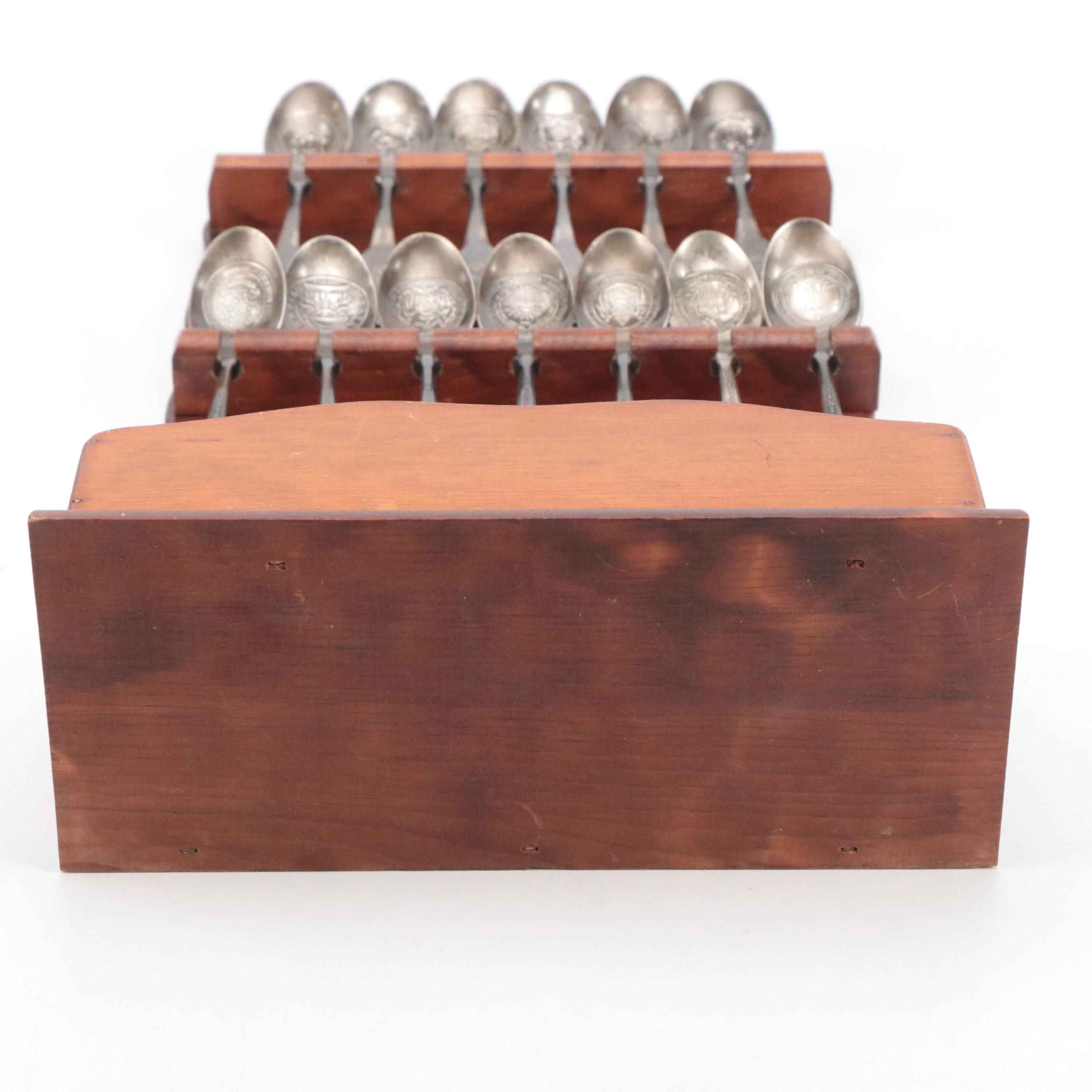 International Silver "13 Colonies Bicentennial" Silver Plate Spoons, 1976