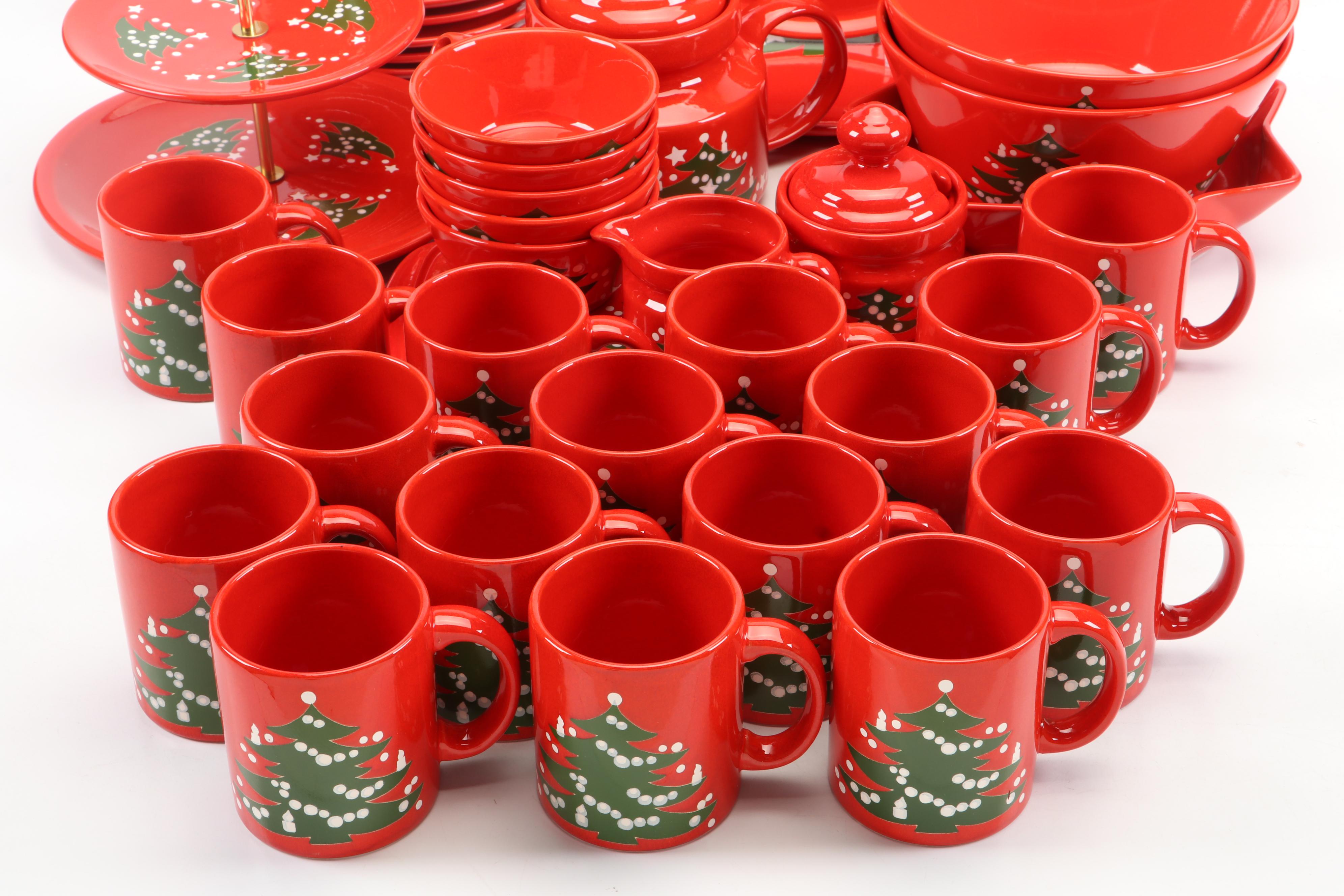 Waechtersbach "Christmas Tree" Ceramic Dinnerware, 1982–1990