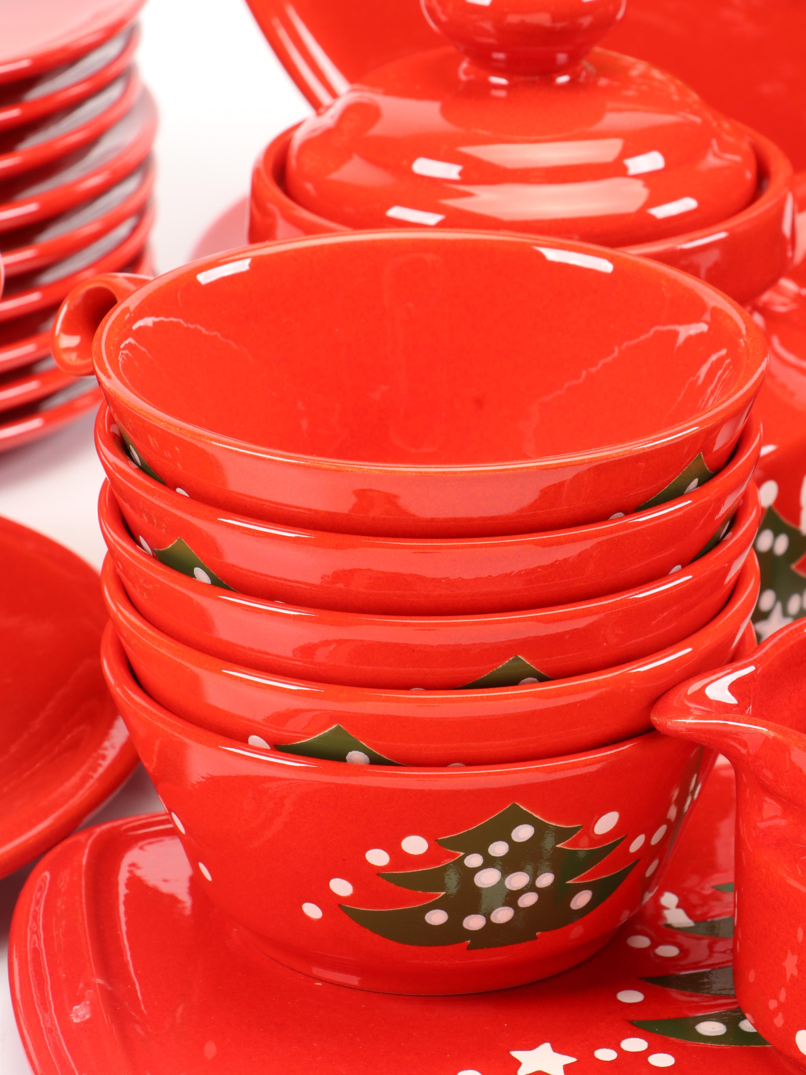 Waechtersbach "Christmas Tree" Ceramic Dinnerware, 1982–1990