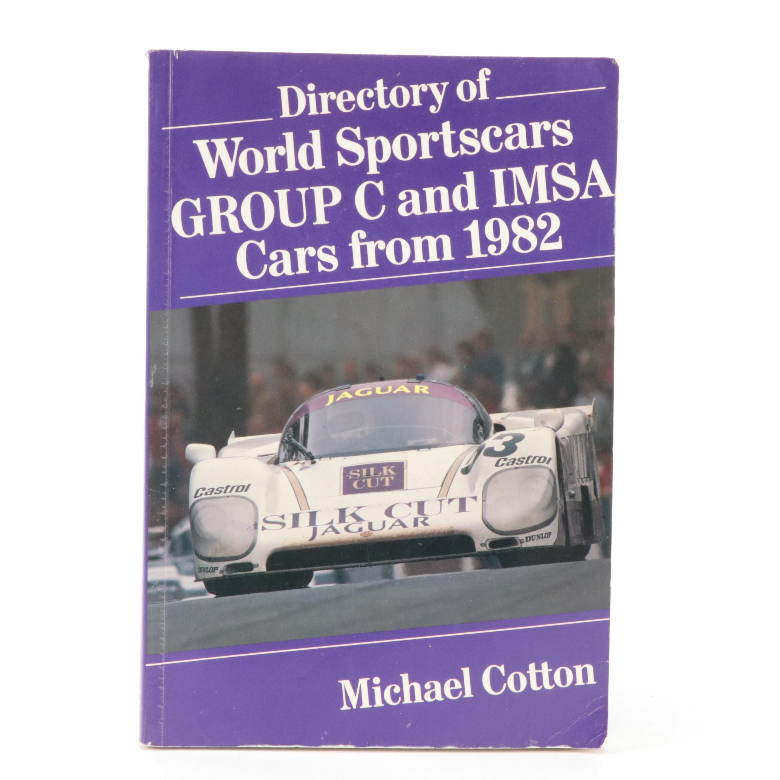 Quartzo Porsche 956, Jaguar IMSA Model Race Cars with Books, Late 20th Century