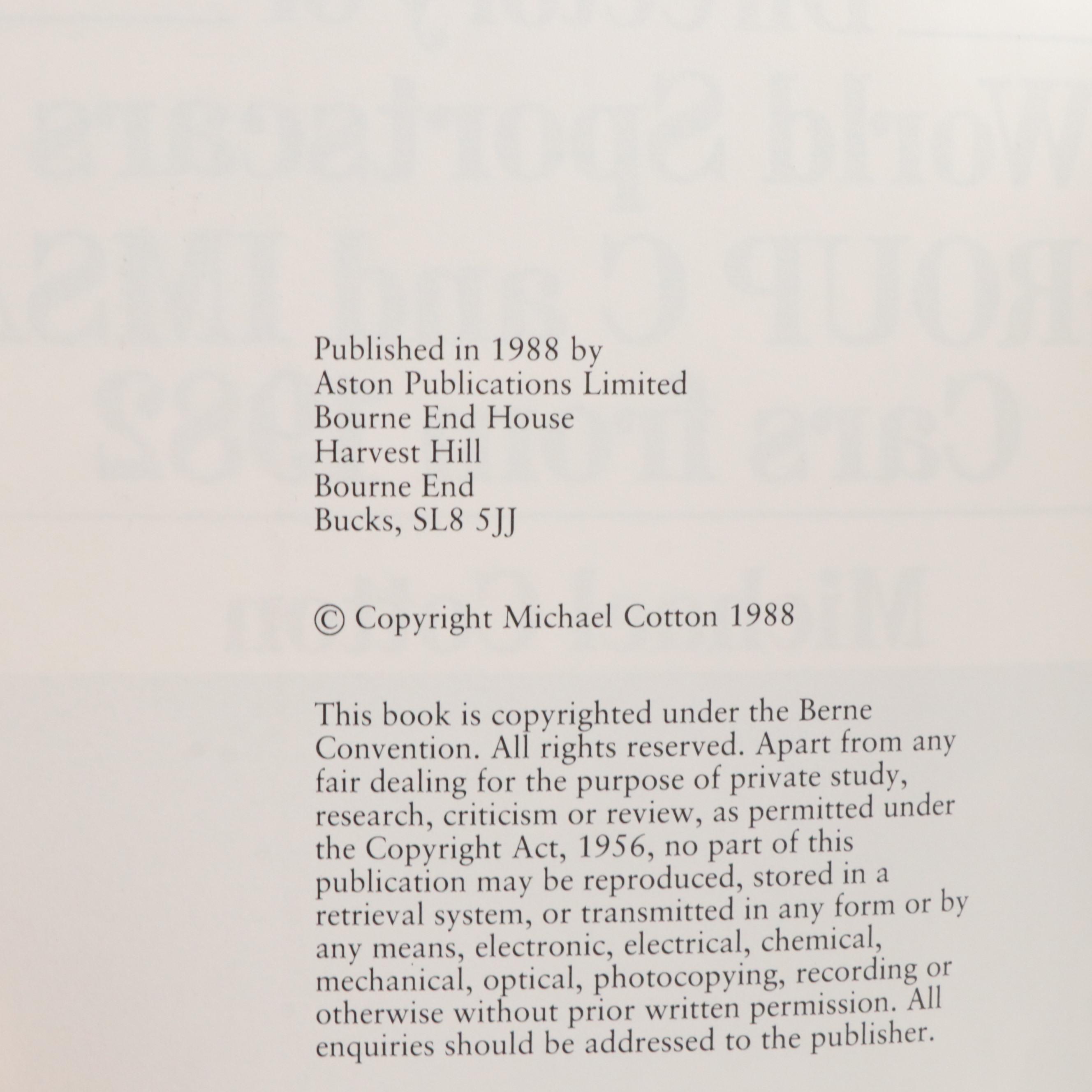 Quartzo Porsche 956, Jaguar IMSA Model Race Cars with Books, Late 20th Century