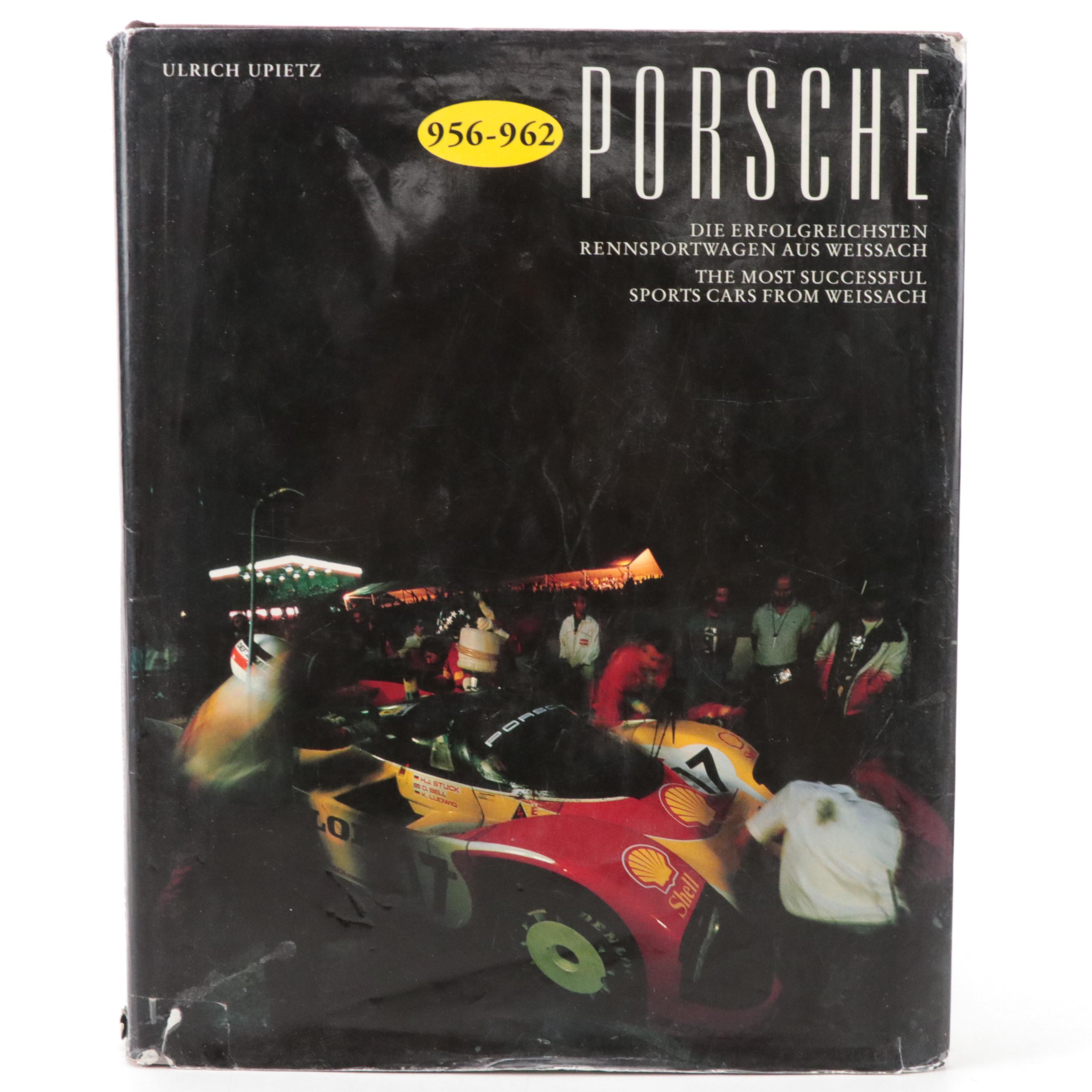 Quartzo Porsche 956, Jaguar IMSA Model Race Cars with Books, Late 20th Century