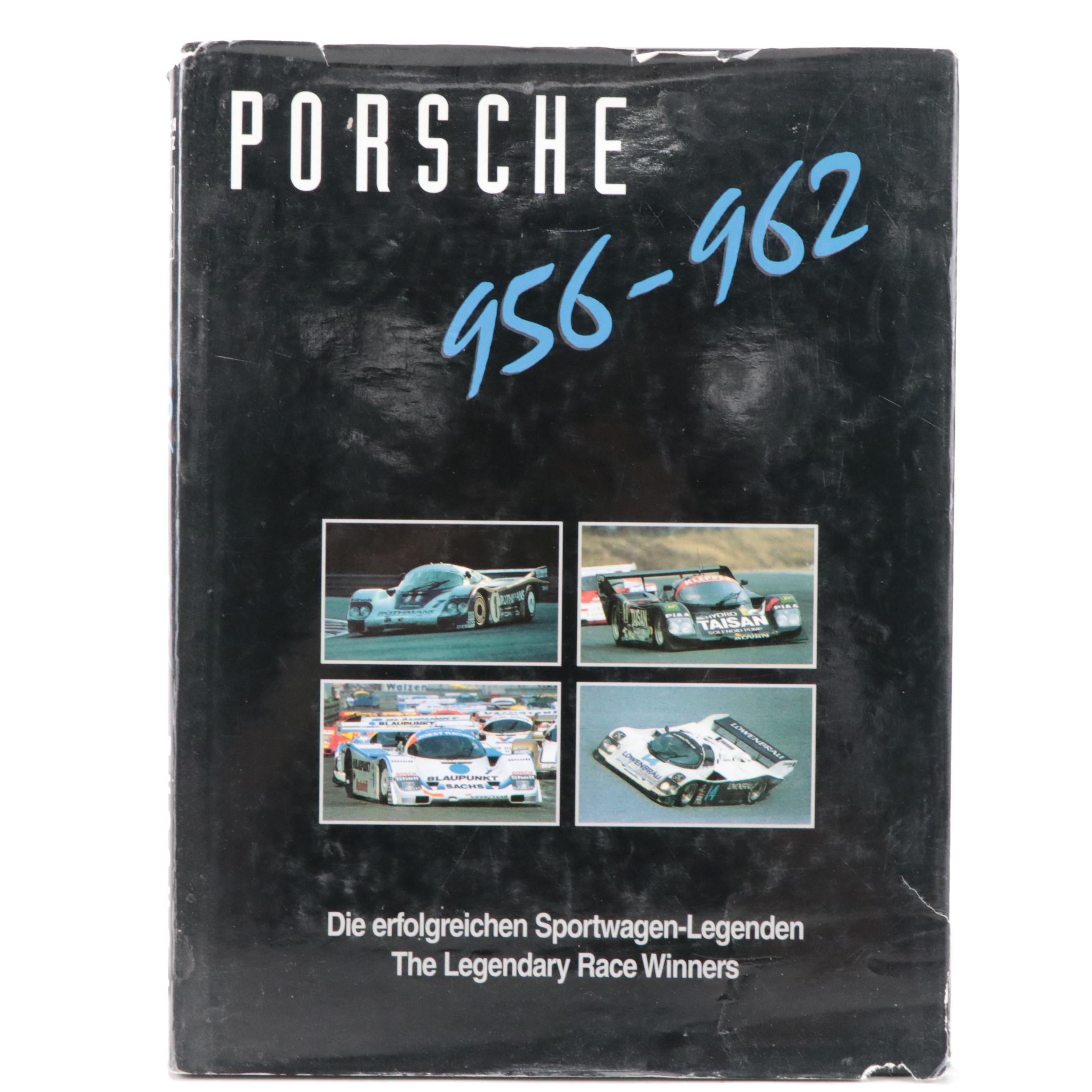 Quartzo Porsche 956, Jaguar IMSA Model Race Cars with Books, Late 20th Century