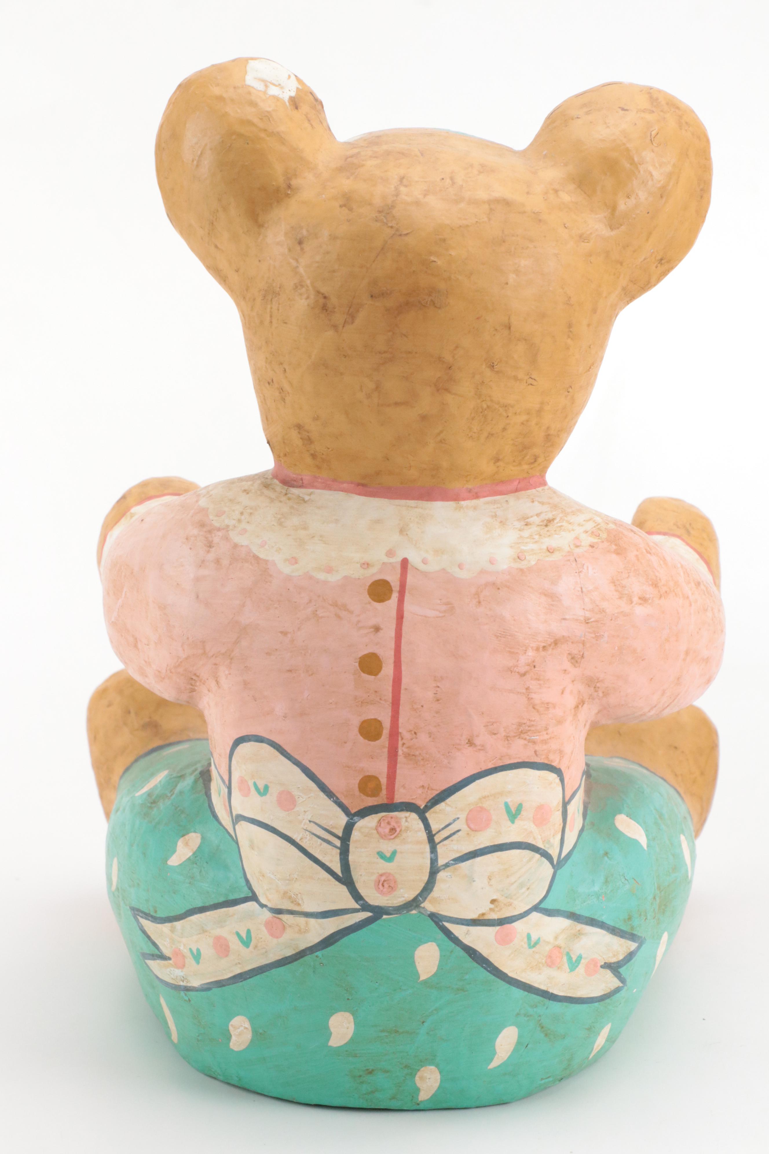 Home Goods Painted Metal Candle Holder with Handmade Figurines