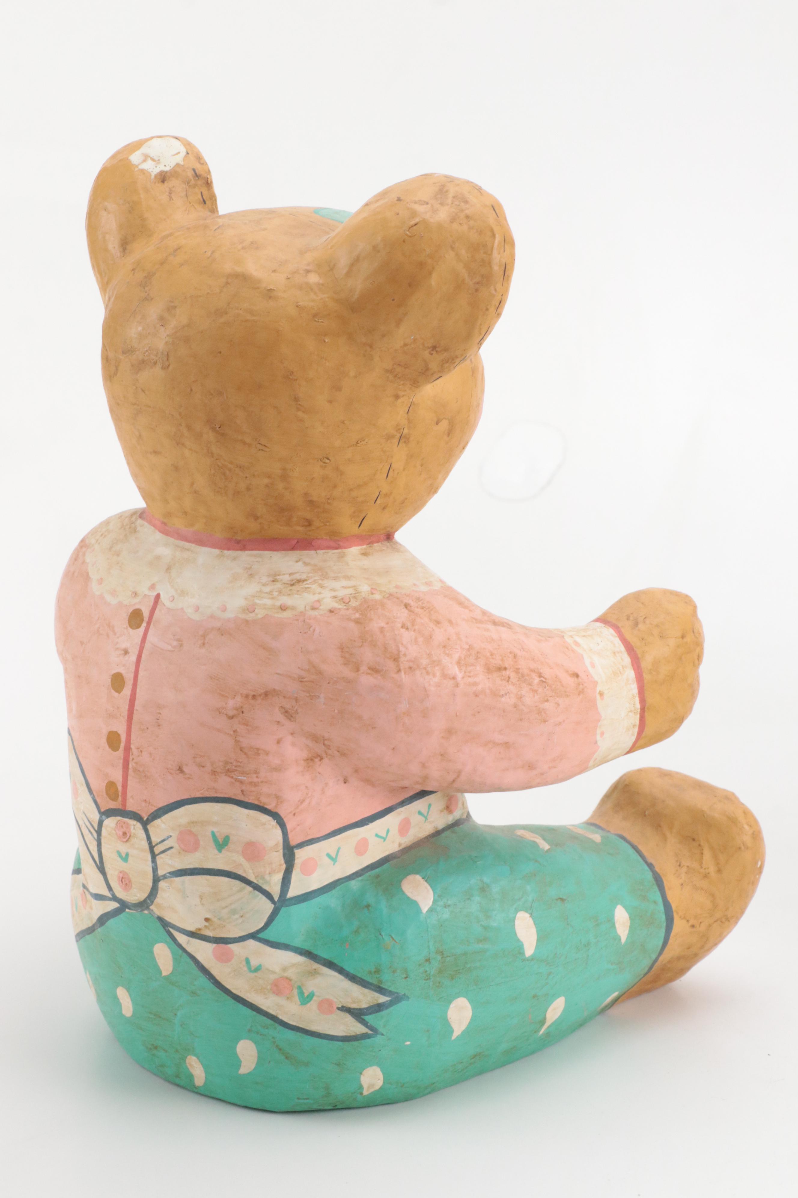 Home Goods Painted Metal Candle Holder with Handmade Figurines