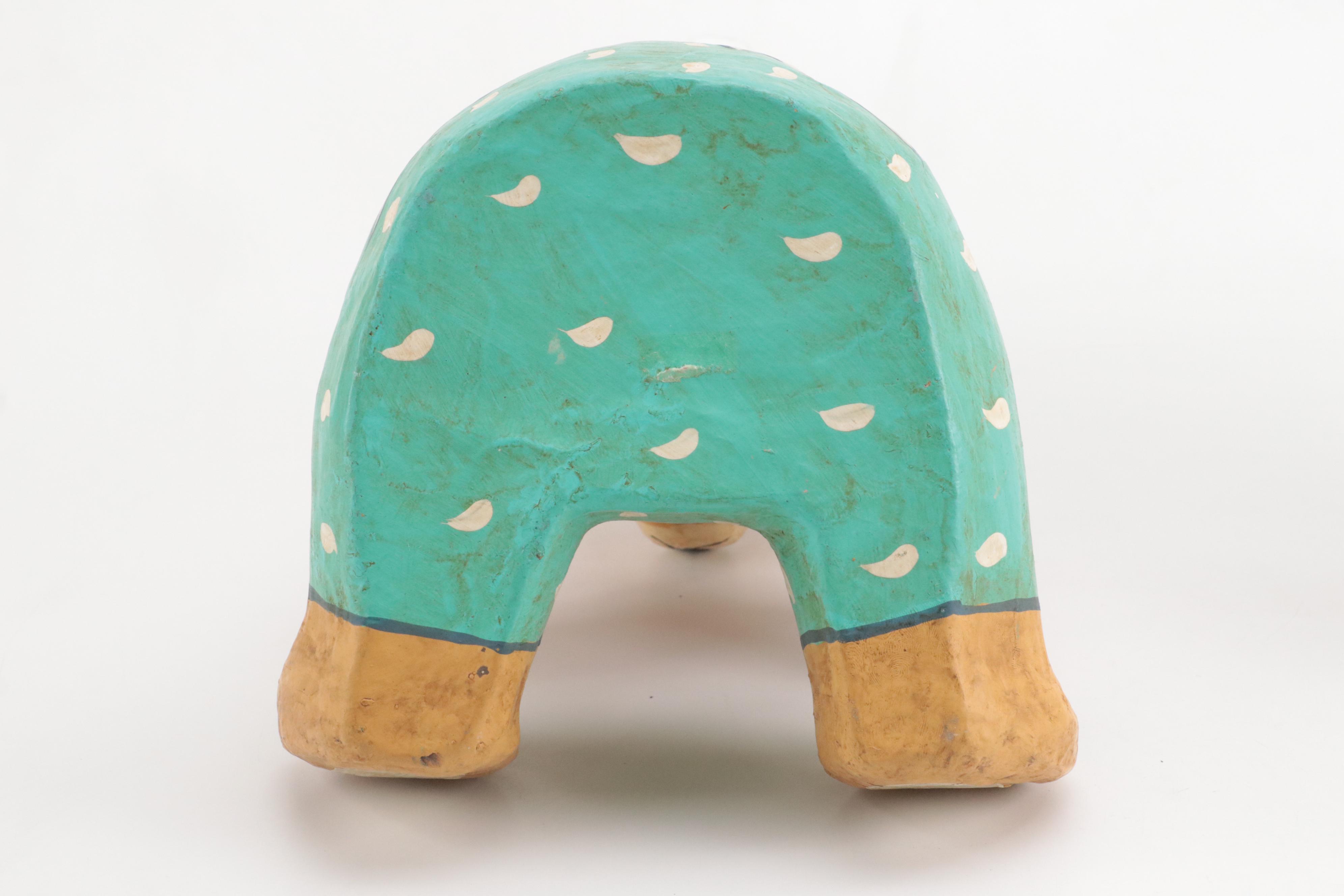 Home Goods Painted Metal Candle Holder with Handmade Figurines