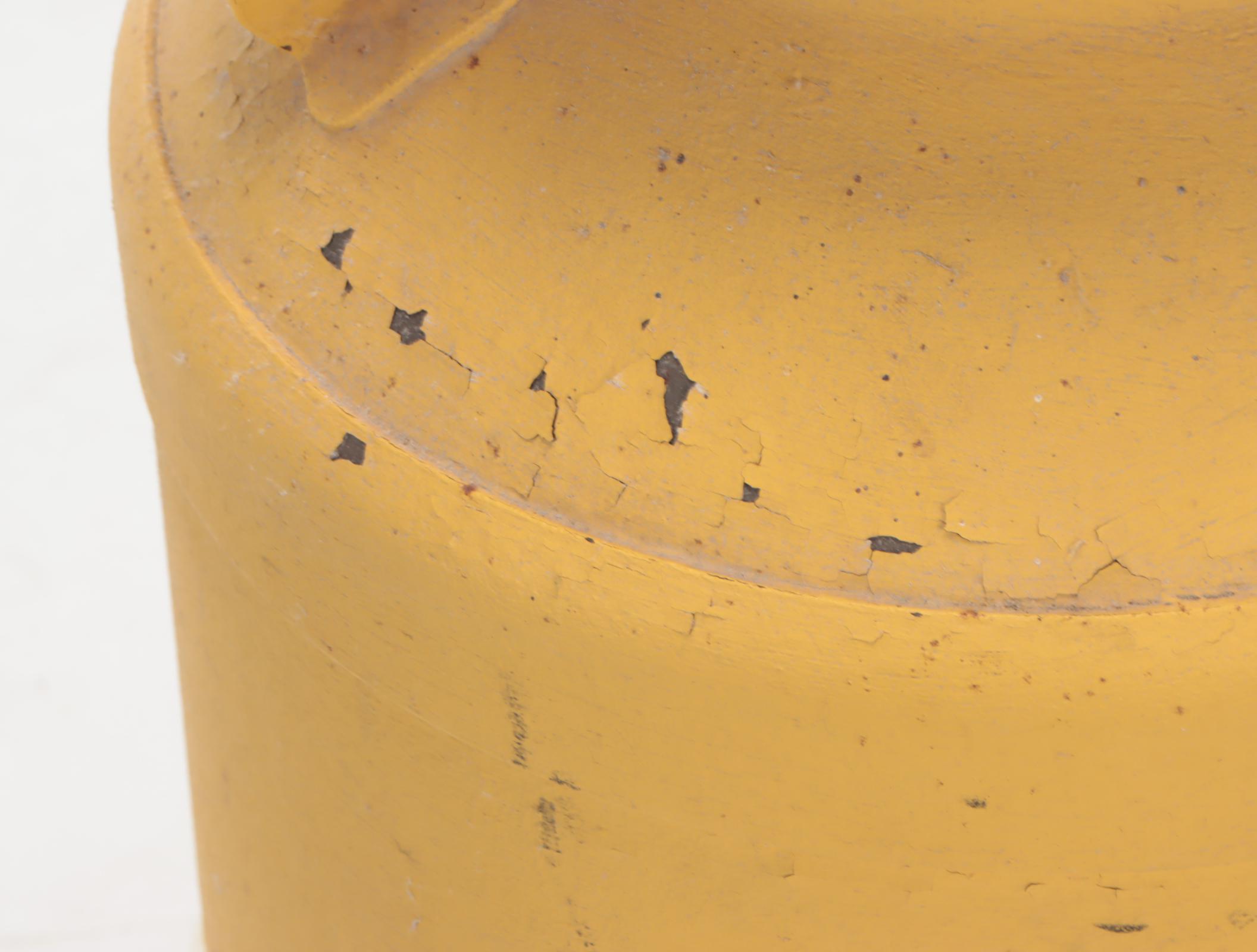 Superior Painted Yellow Milk Can, Mid-20th Century