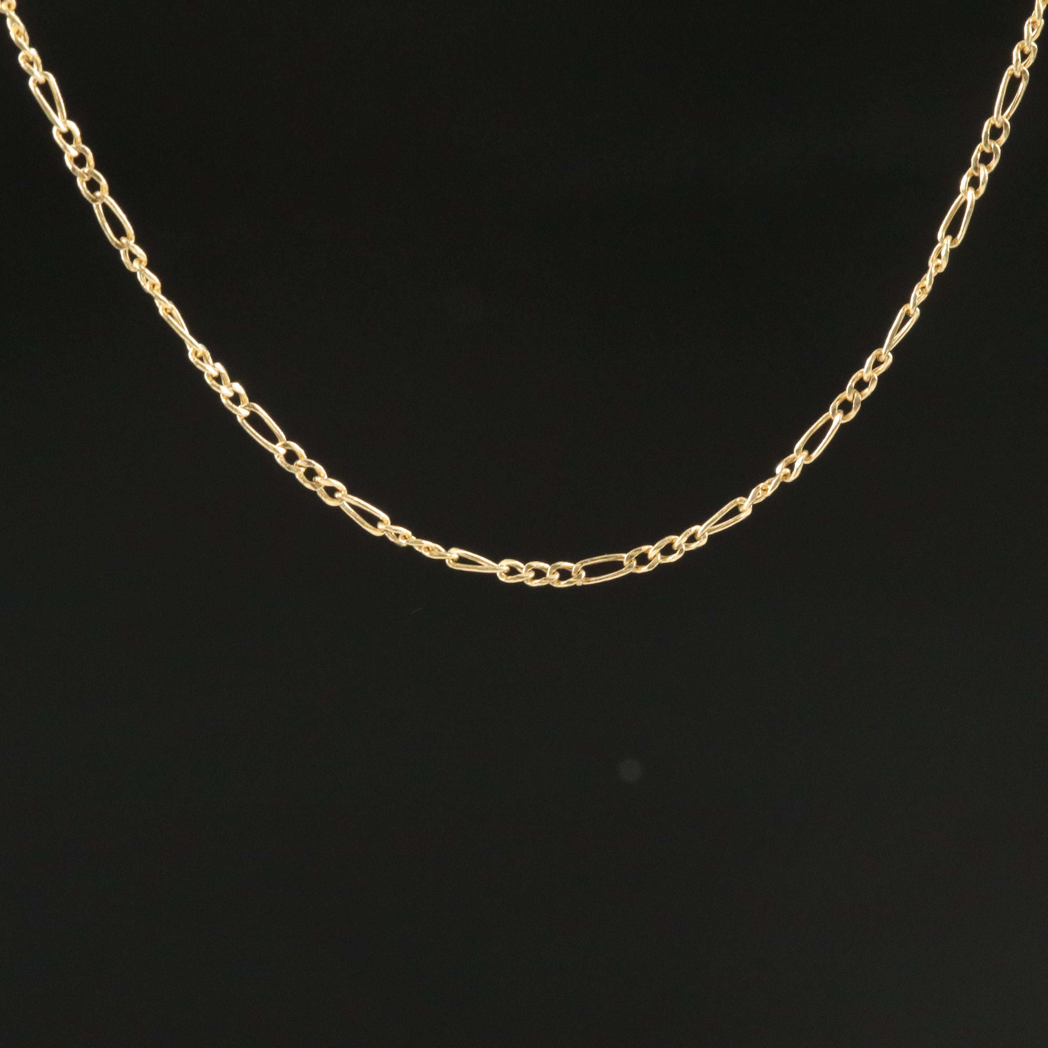 14K Figaro Chain Necklace
