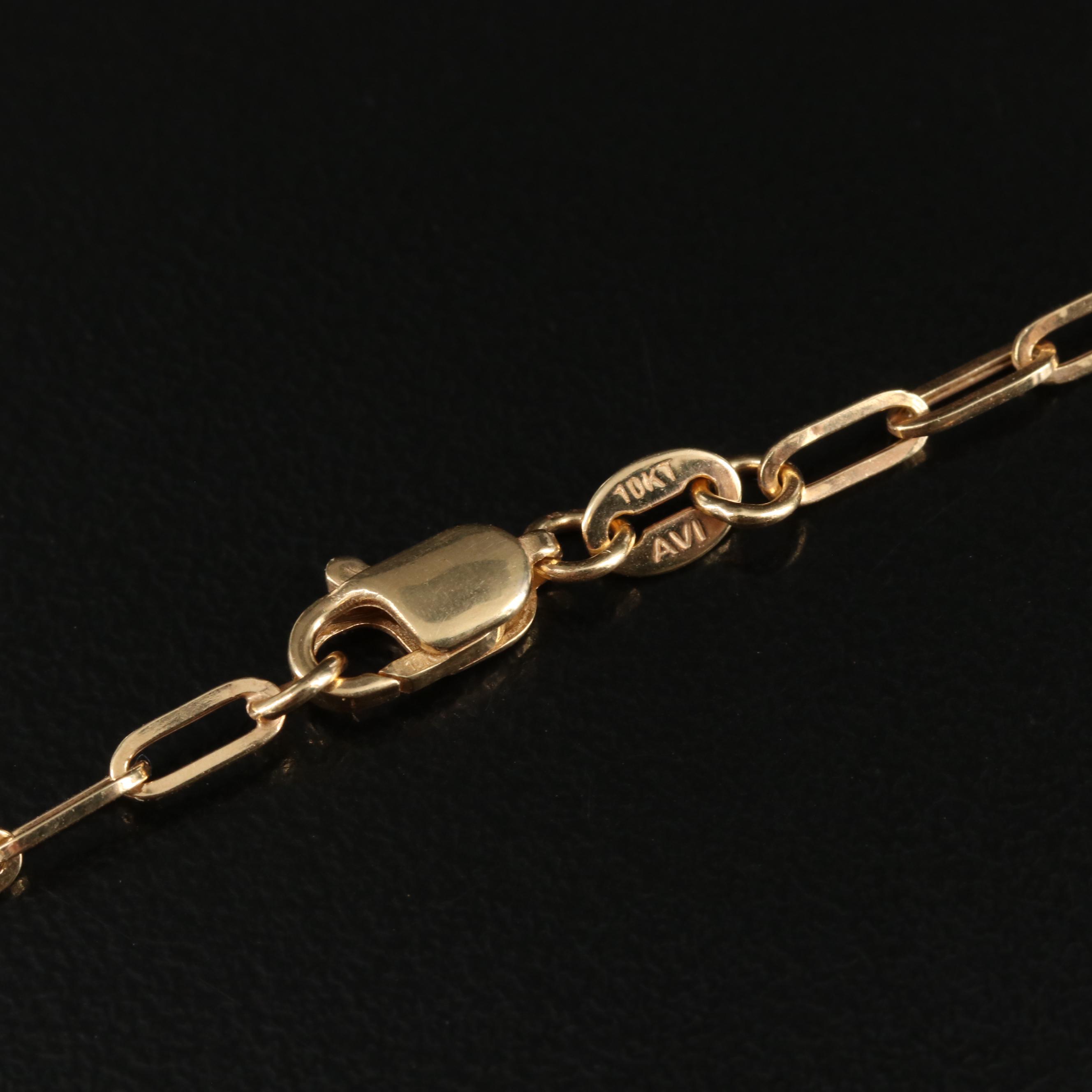 10K Paper Clip Chain Necklace