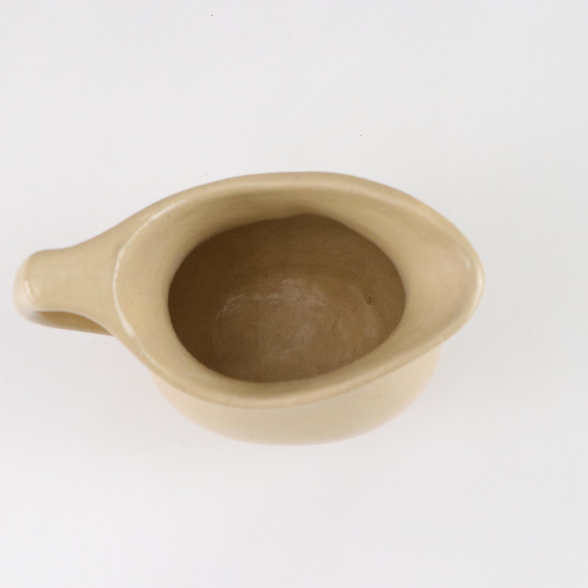 Pair Of Oil Hurricane Lamps with Roseville Creamer