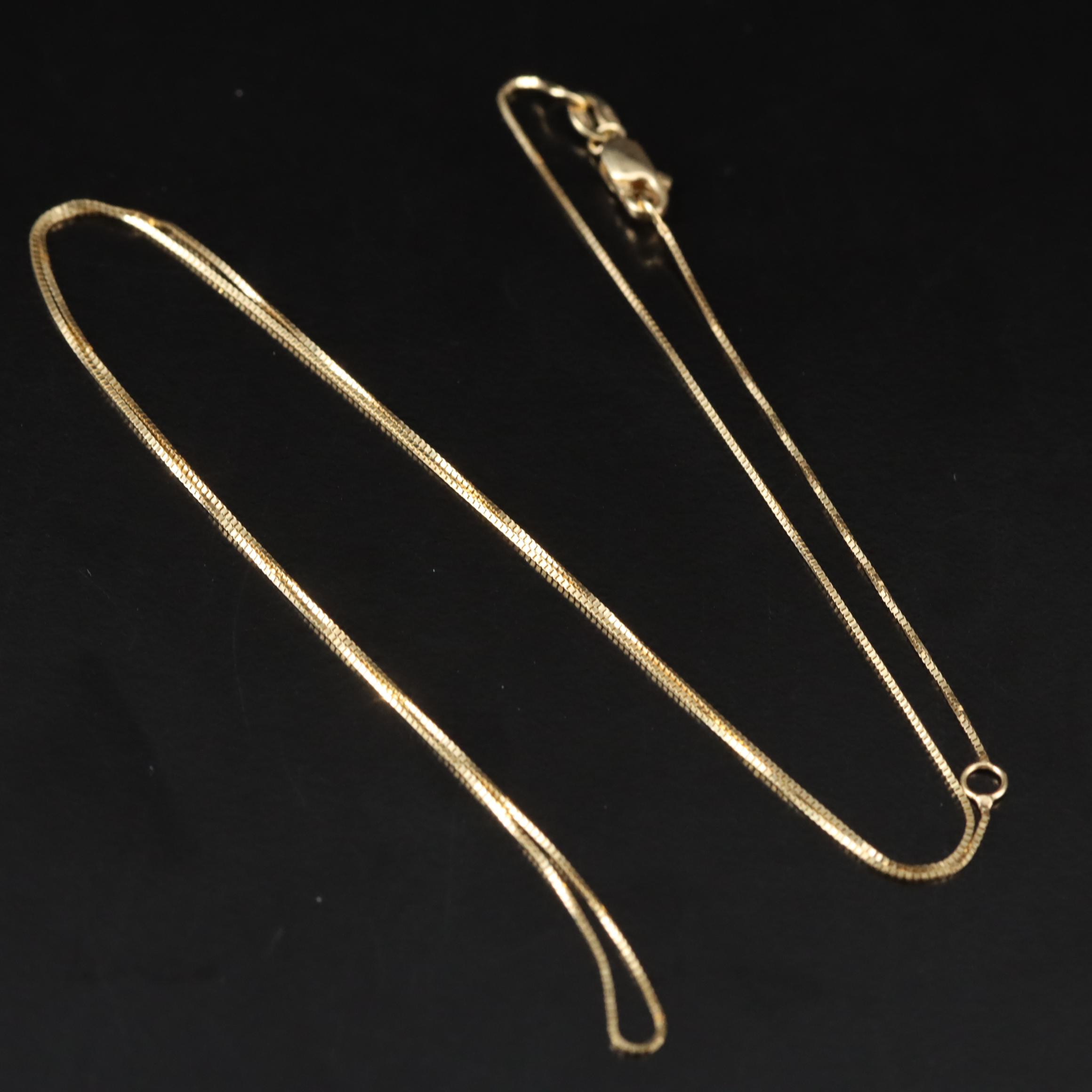 10K Box Chain Necklace