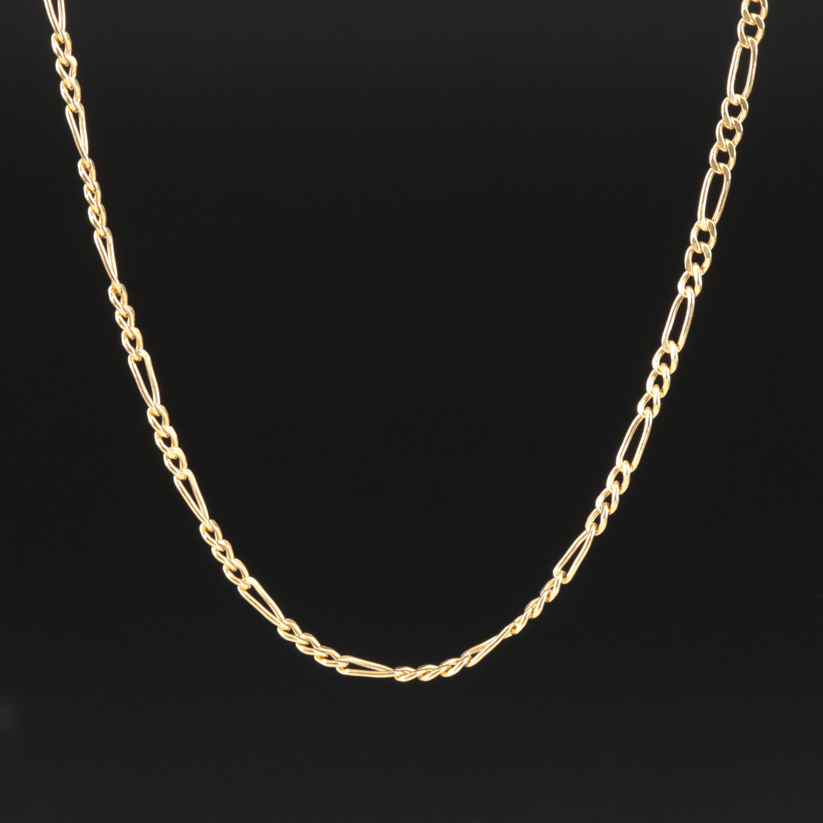 14K Figaro Chain Necklace