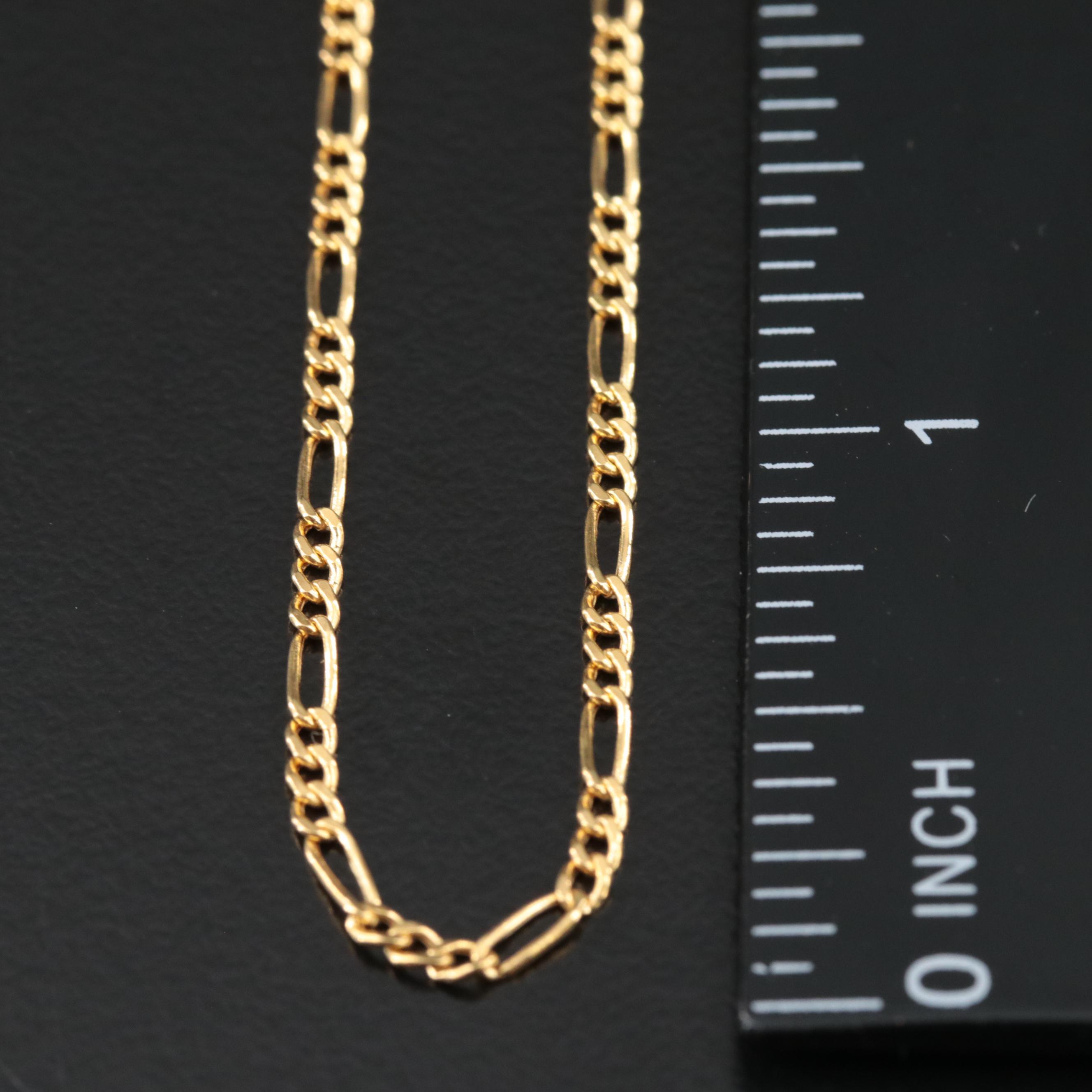 14K Figaro Chain Necklace