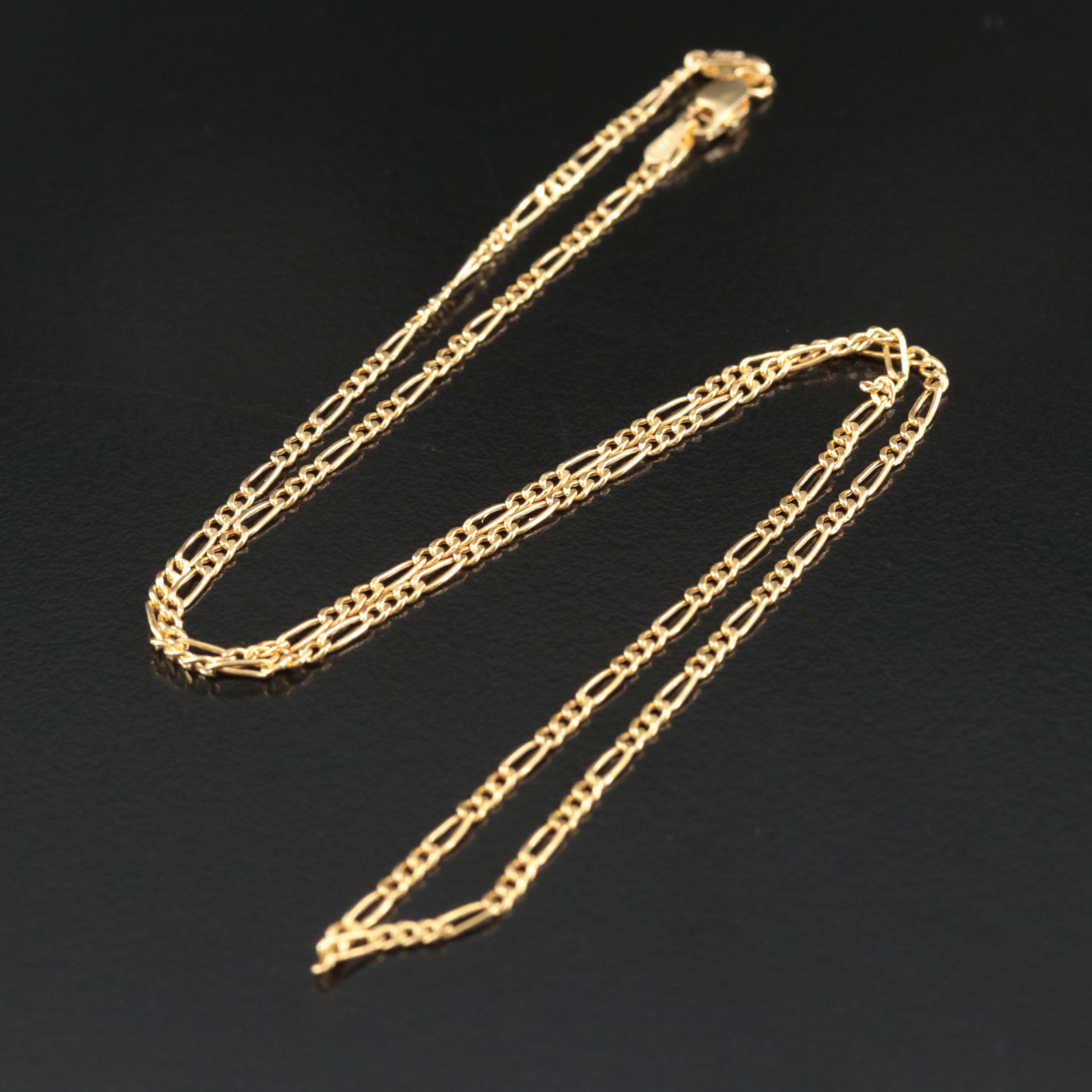 14K Figaro Chain Necklace