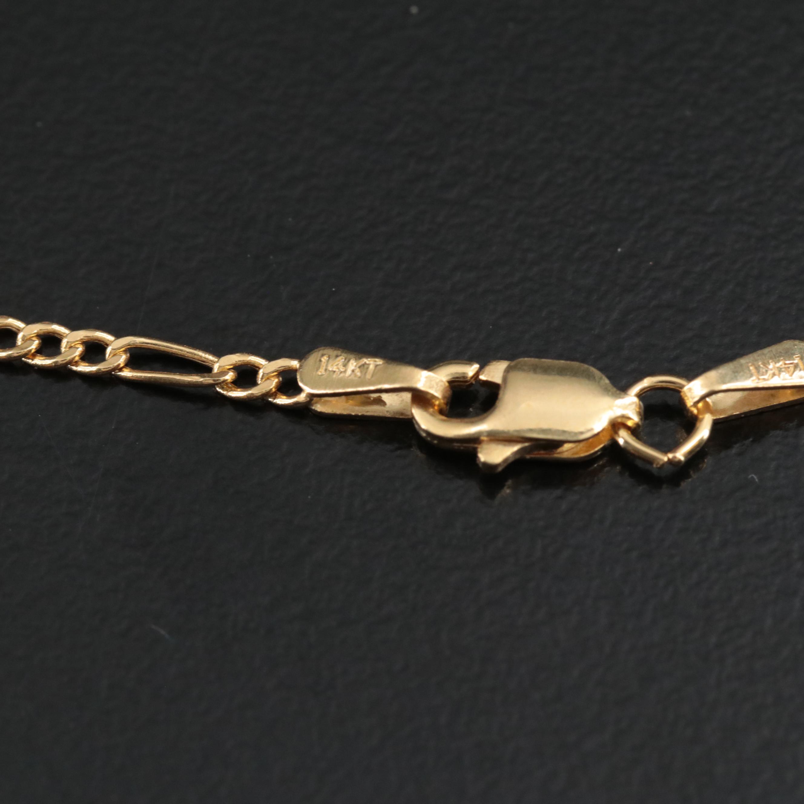 14K Figaro Chain Necklace