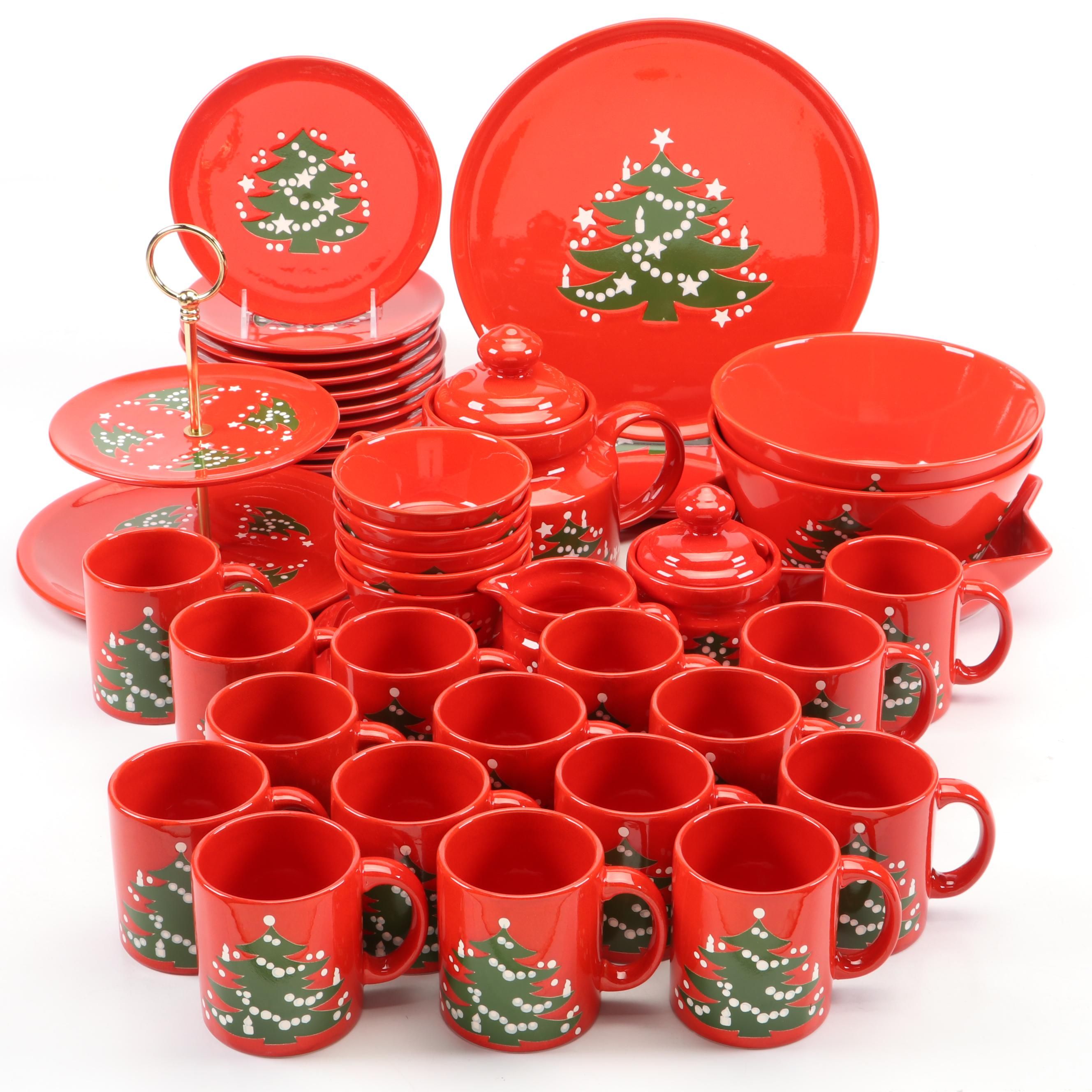 Waechtersbach "Christmas Tree" Ceramic Dinnerware, 1982–1990