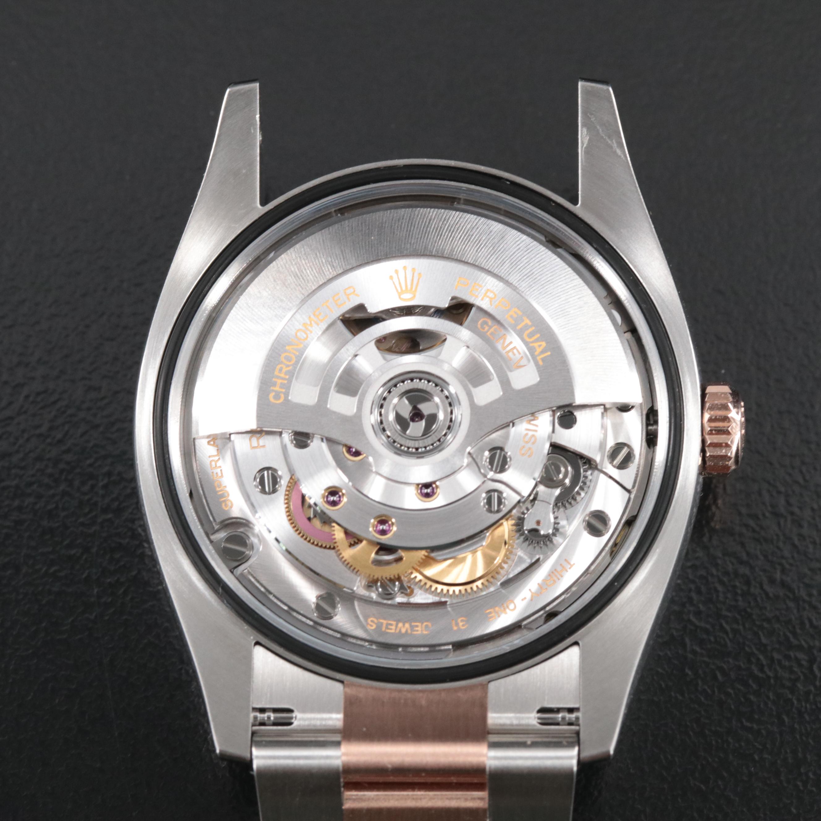 Rolex 18K Everose and Steelinox Factory 1.58 CTW Diamond Datejust Watch