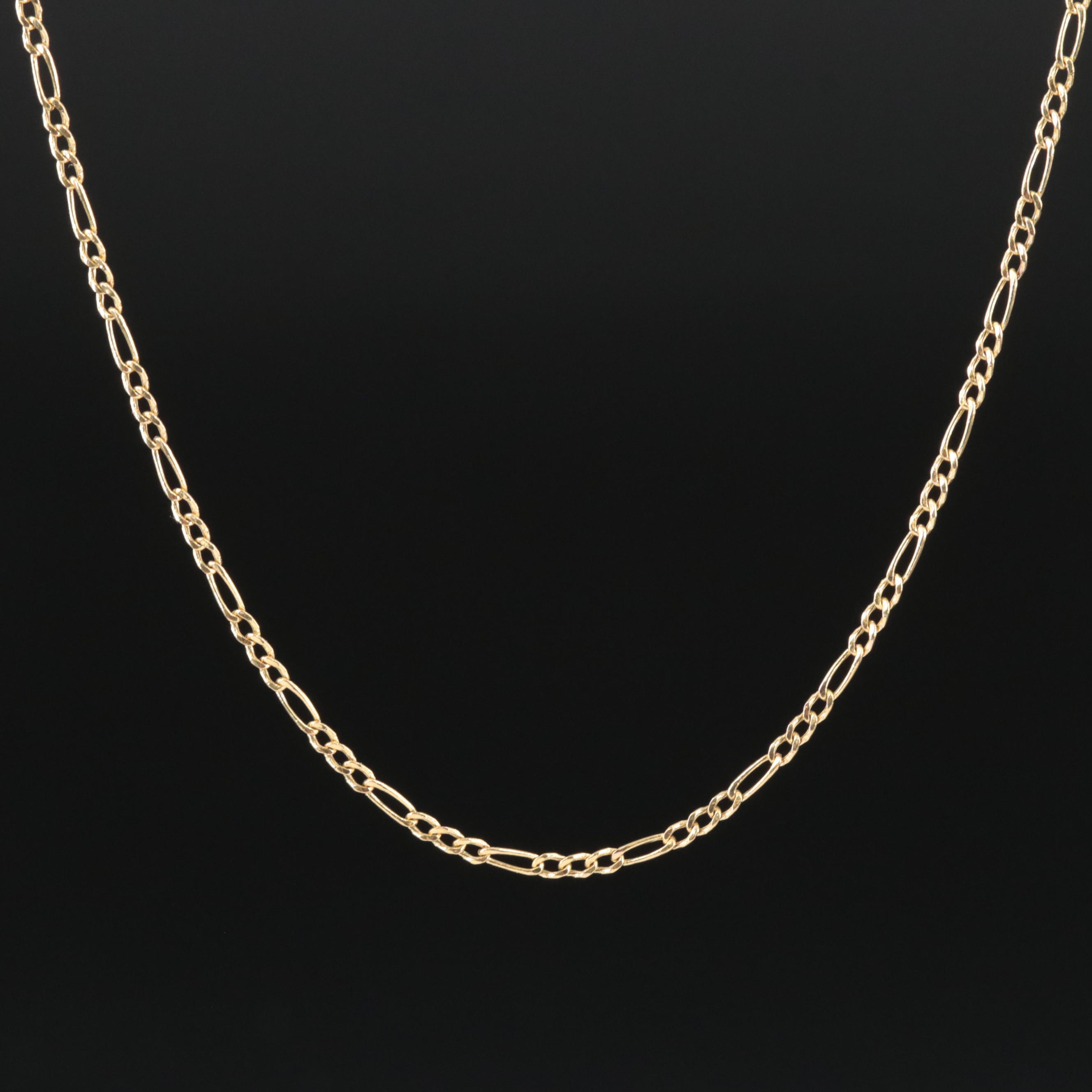 14K Figaro Chain Necklace