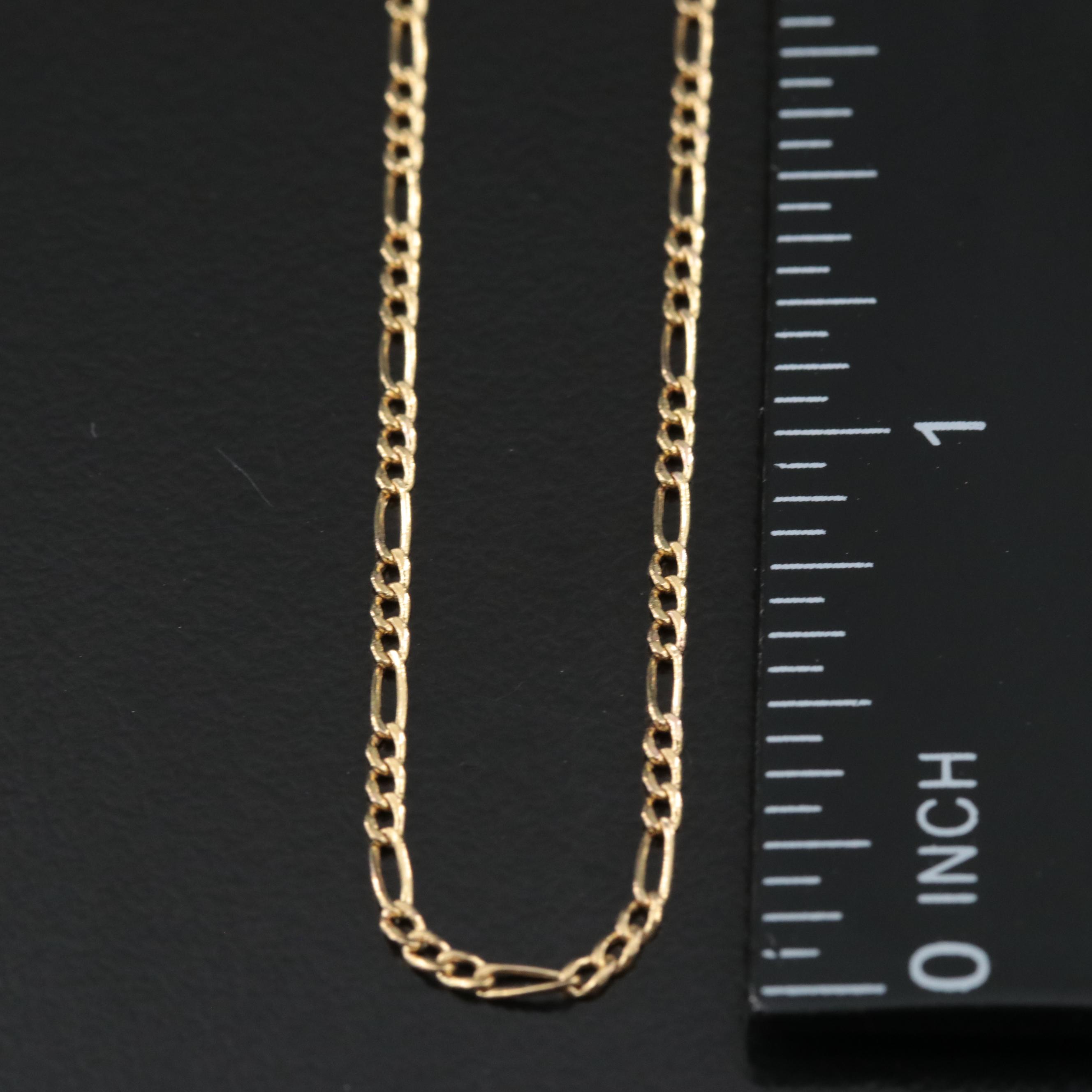 14K Figaro Chain Necklace
