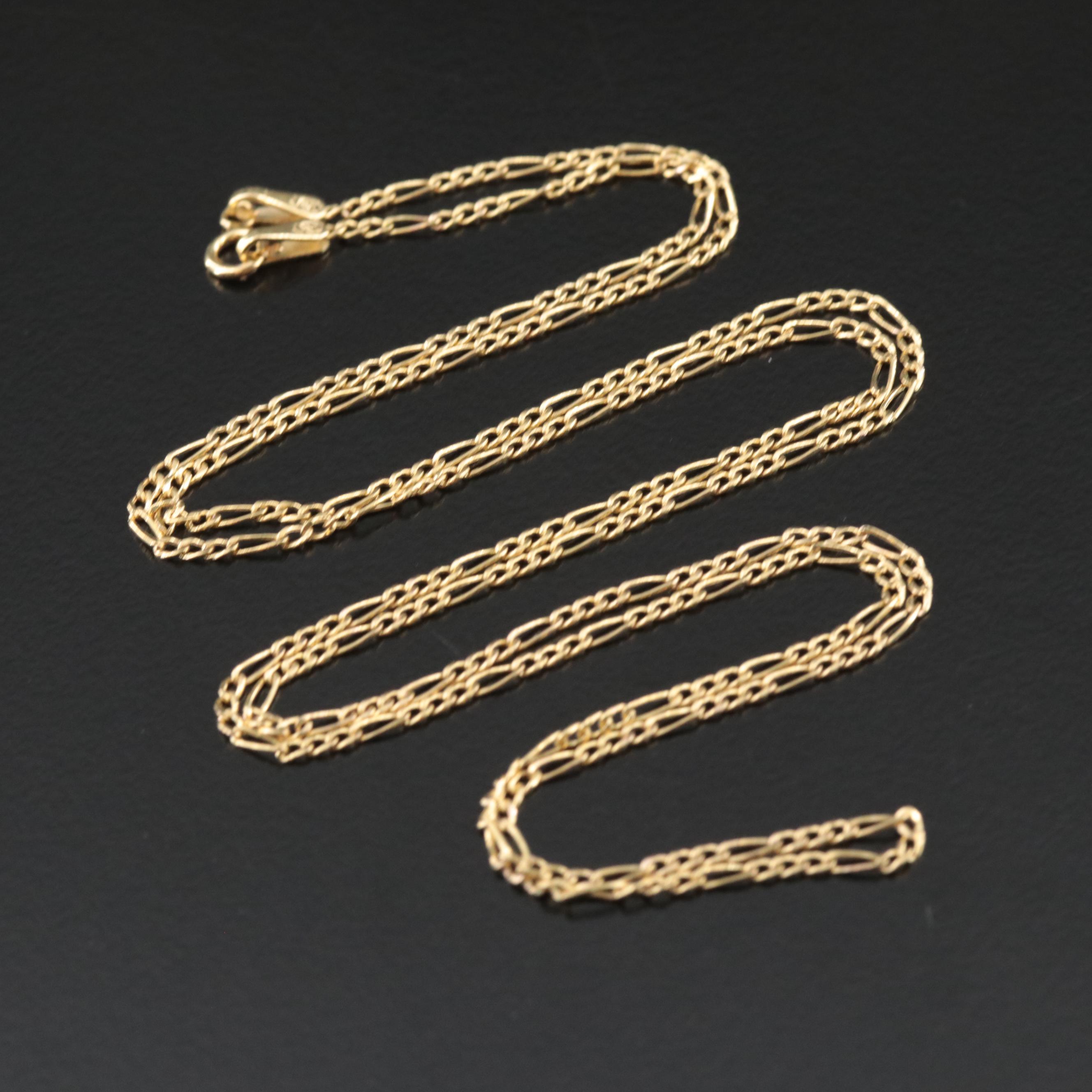 14K Figaro Chain Necklace