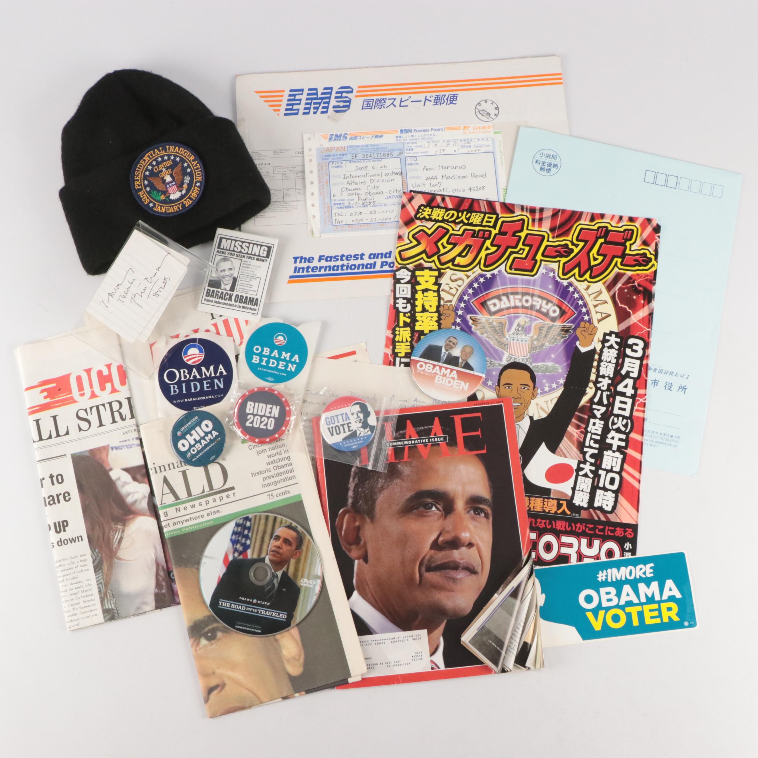 Japanese Barack Obama Posters, Signed Bill Clinton Note and More