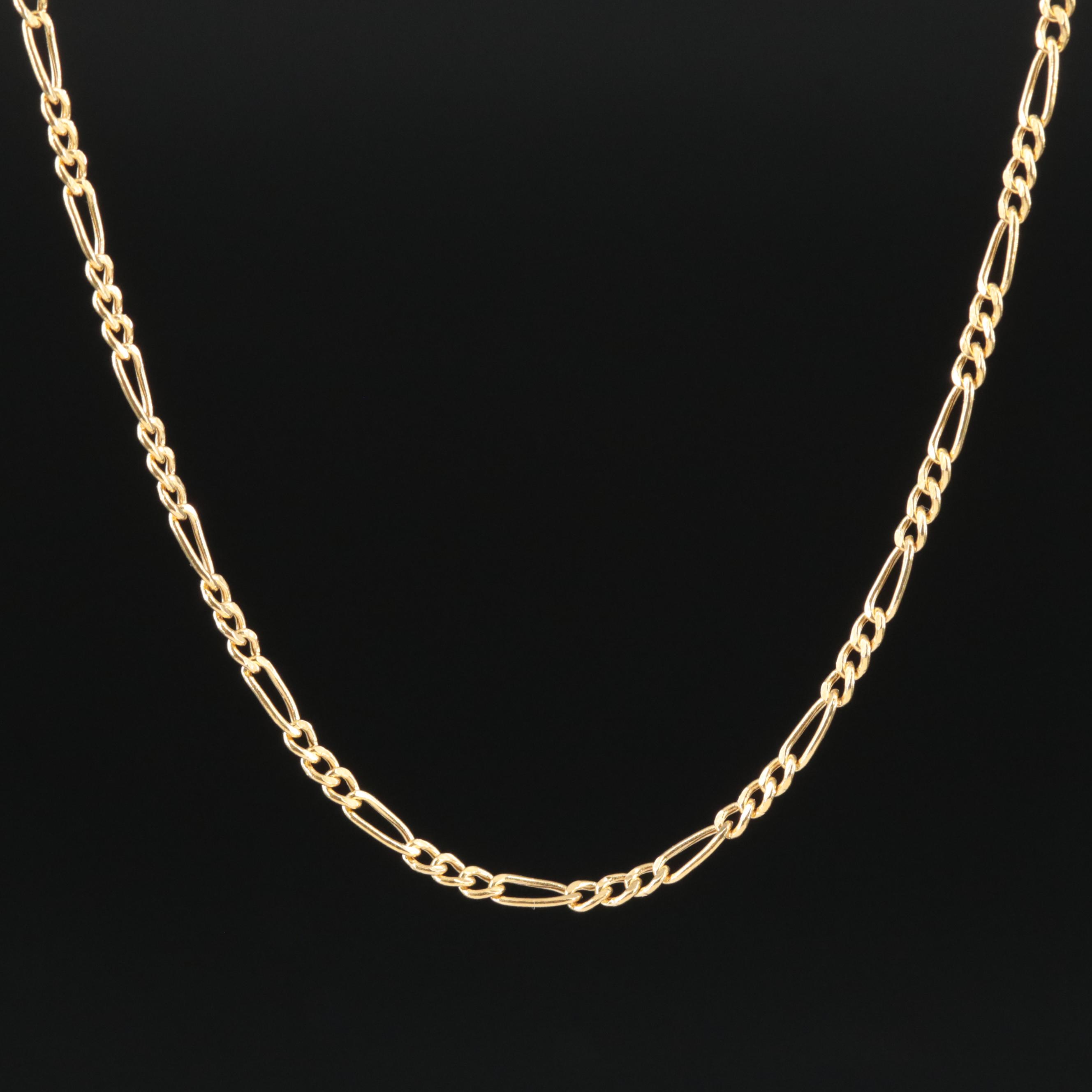 14K Figaro Chain Necklace