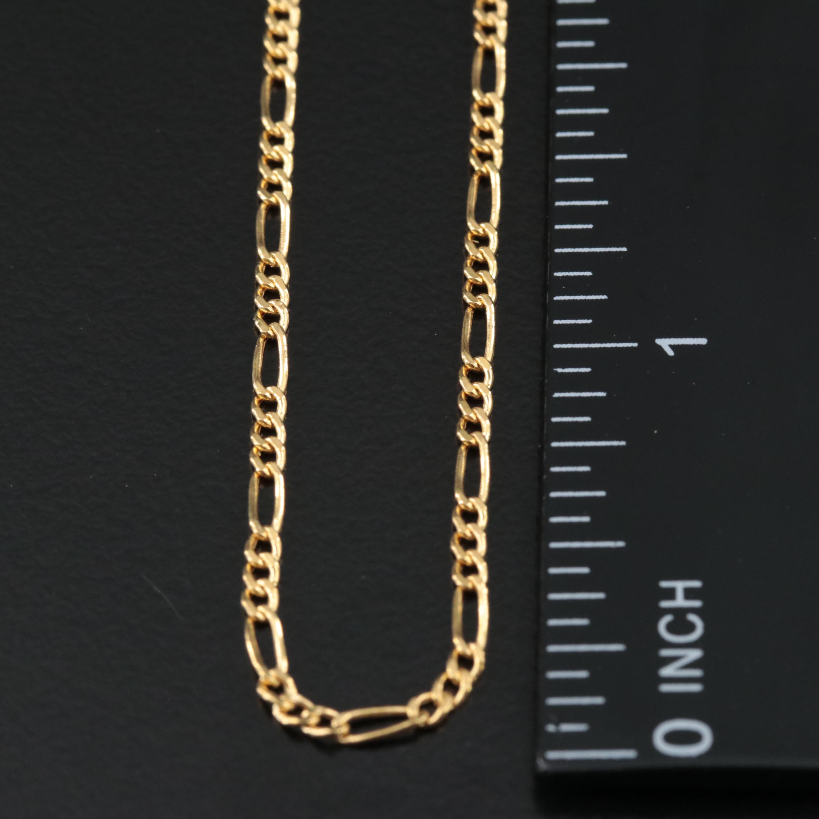 14K Figaro Chain Necklace